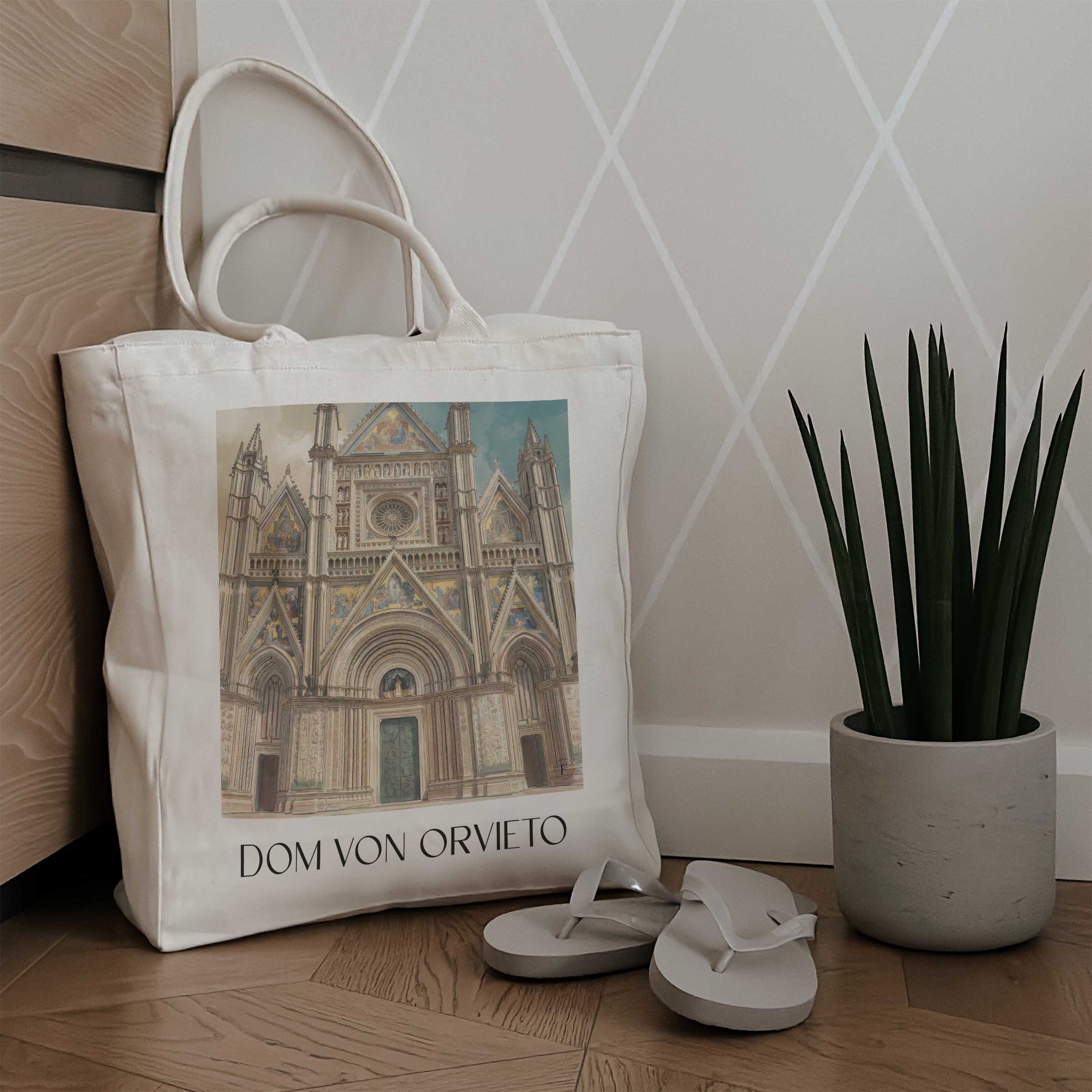 dom-von-orvieto-umbrien-italien-einkaufstasche-aquarell