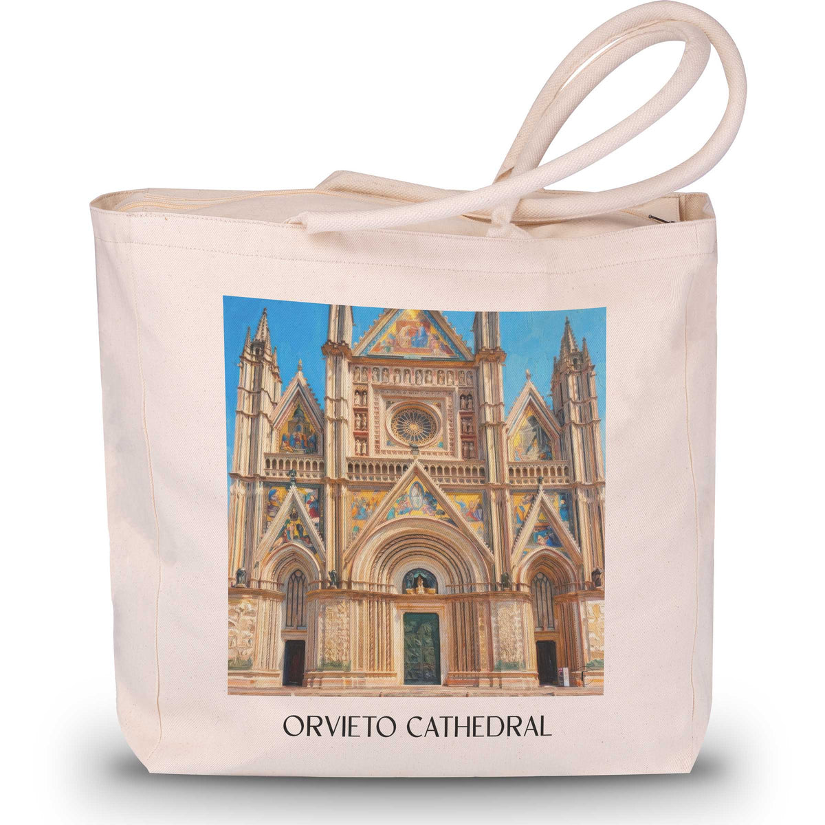 Dom von Orvieto Shopping Tasche - Umbrien - Italien Tote Bag - Einkaufstasche im Ölgemälde Stil - favplace