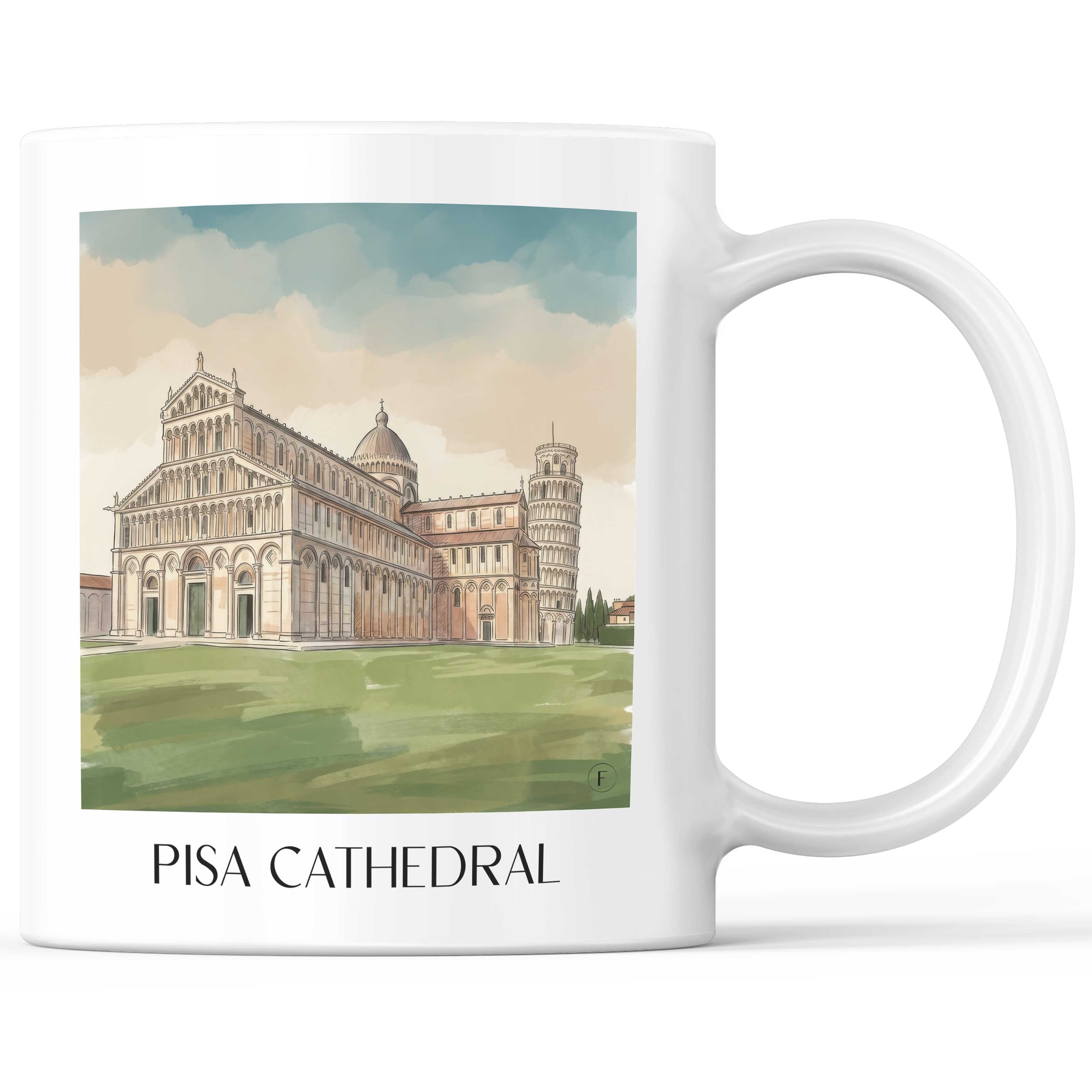 Dom von Pisa Kaffeebecher - Toskana - Italien Becher - Kaffeetasse im Aquarell Stil - favplace