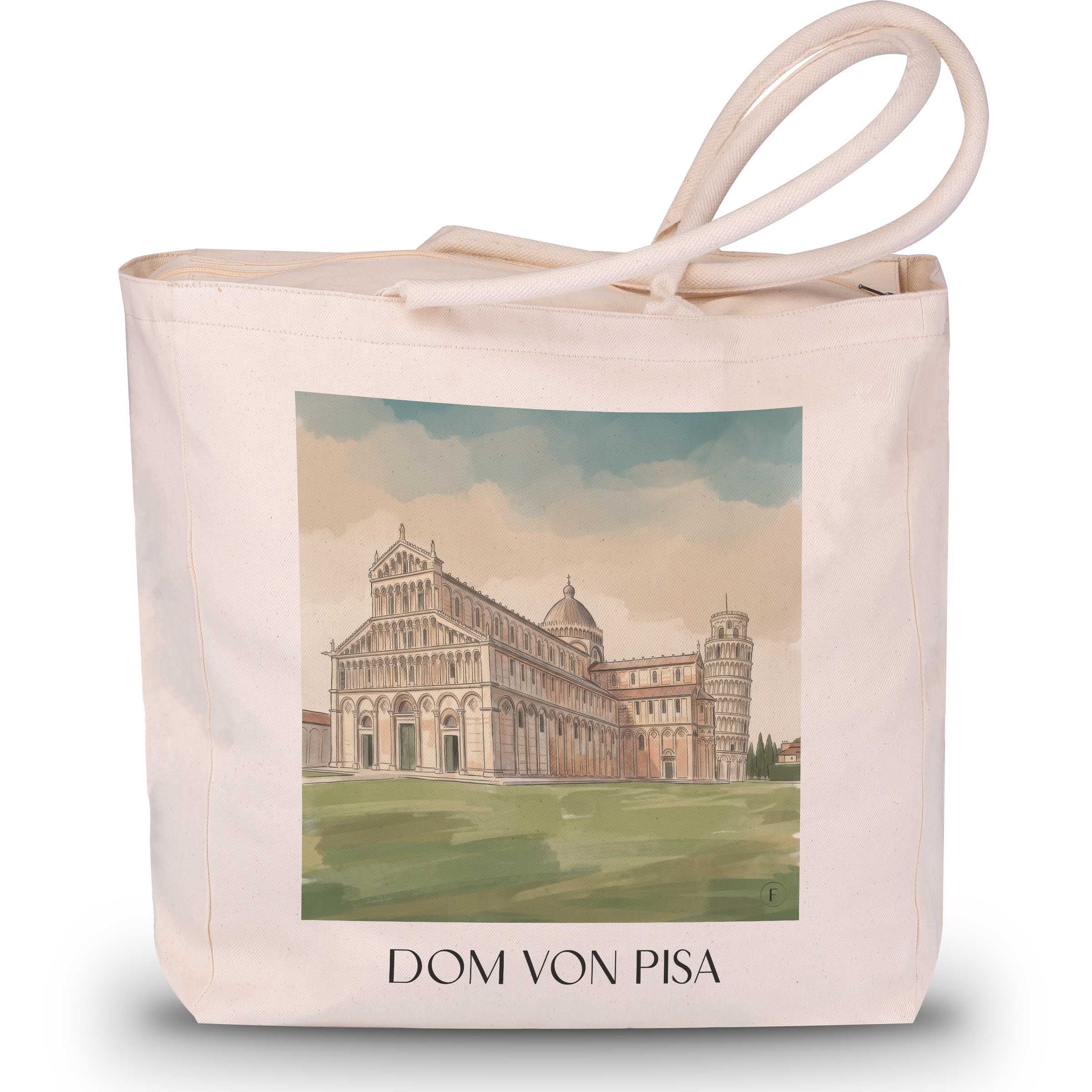 dom-von-pisa-toskana-italien-einkaufstasche-aquarell