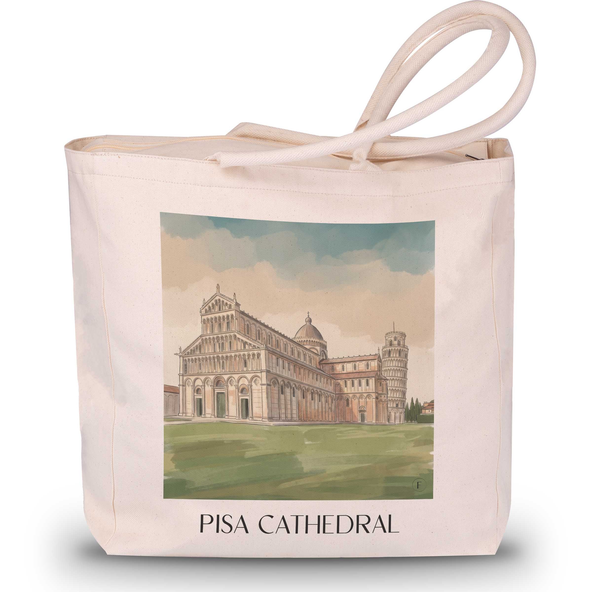 Dom von Pisa Shopping Tasche - Toskana - Italien Tote Bag - Einkaufstasche im Aquarell Stil - favplace