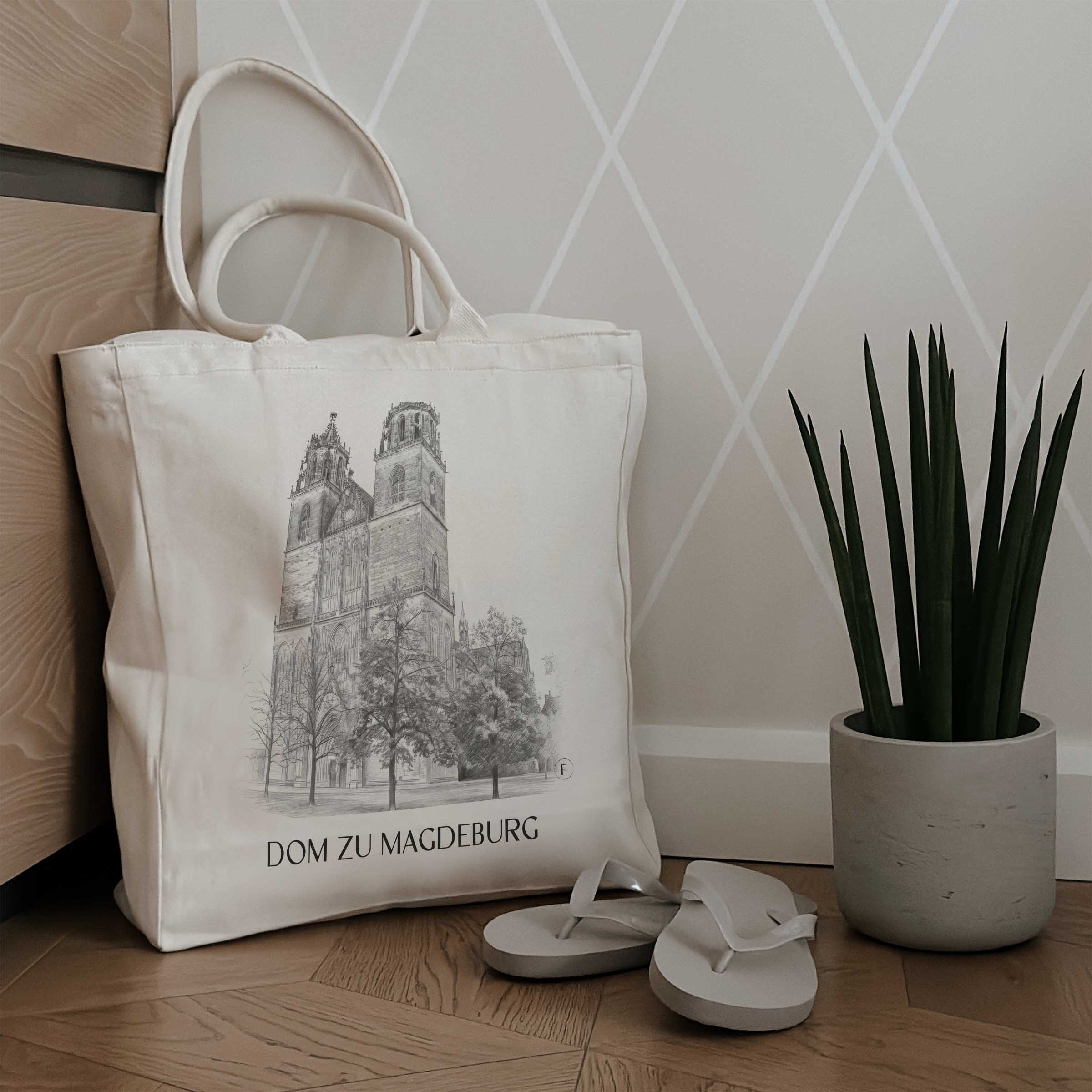 dom-zu-magdeburg-sachsen-anhalt-deutschland-einkaufstasche-bleistift-zeichnung-drawing