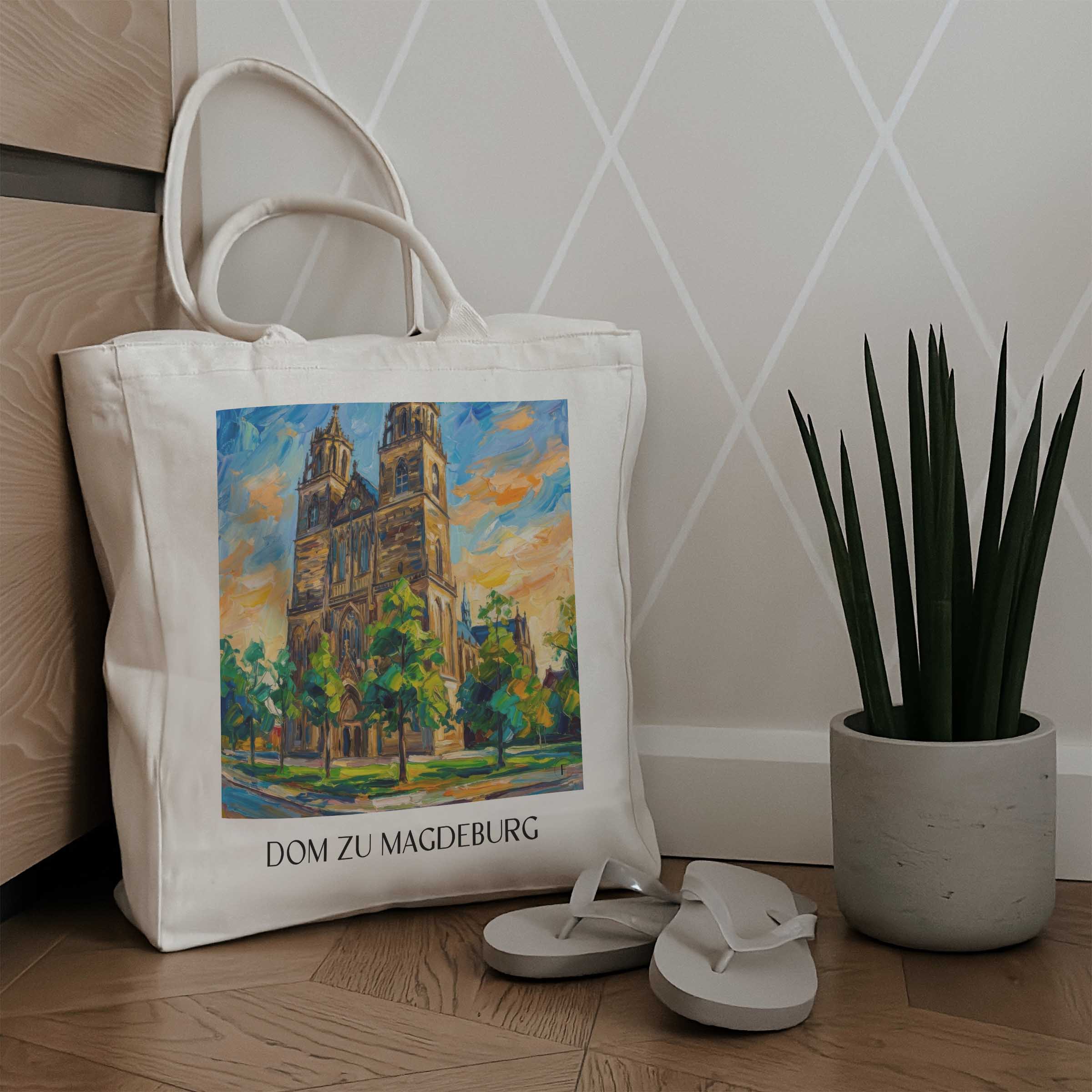 dom-zu-magdeburg-sachsen-anhalt-deutschland-einkaufstasche-oil-painting-oelgemaelde