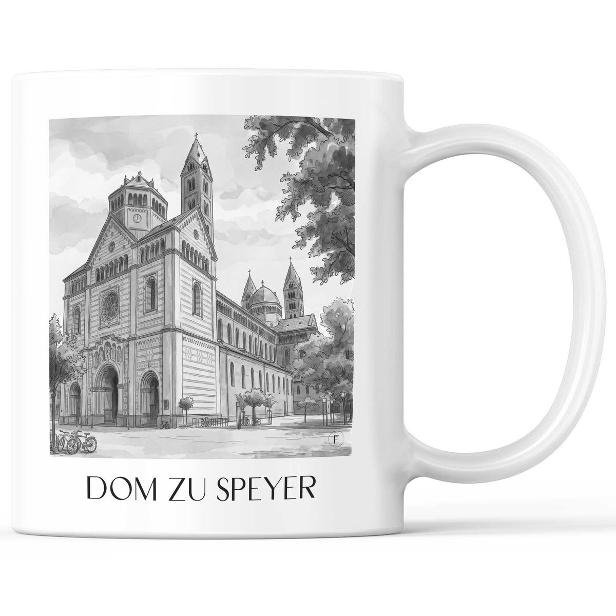 dom-zu-speyer-rheinland-pfalz-deutschland-kaffeebecher-aquarell-schwarz-weiss
