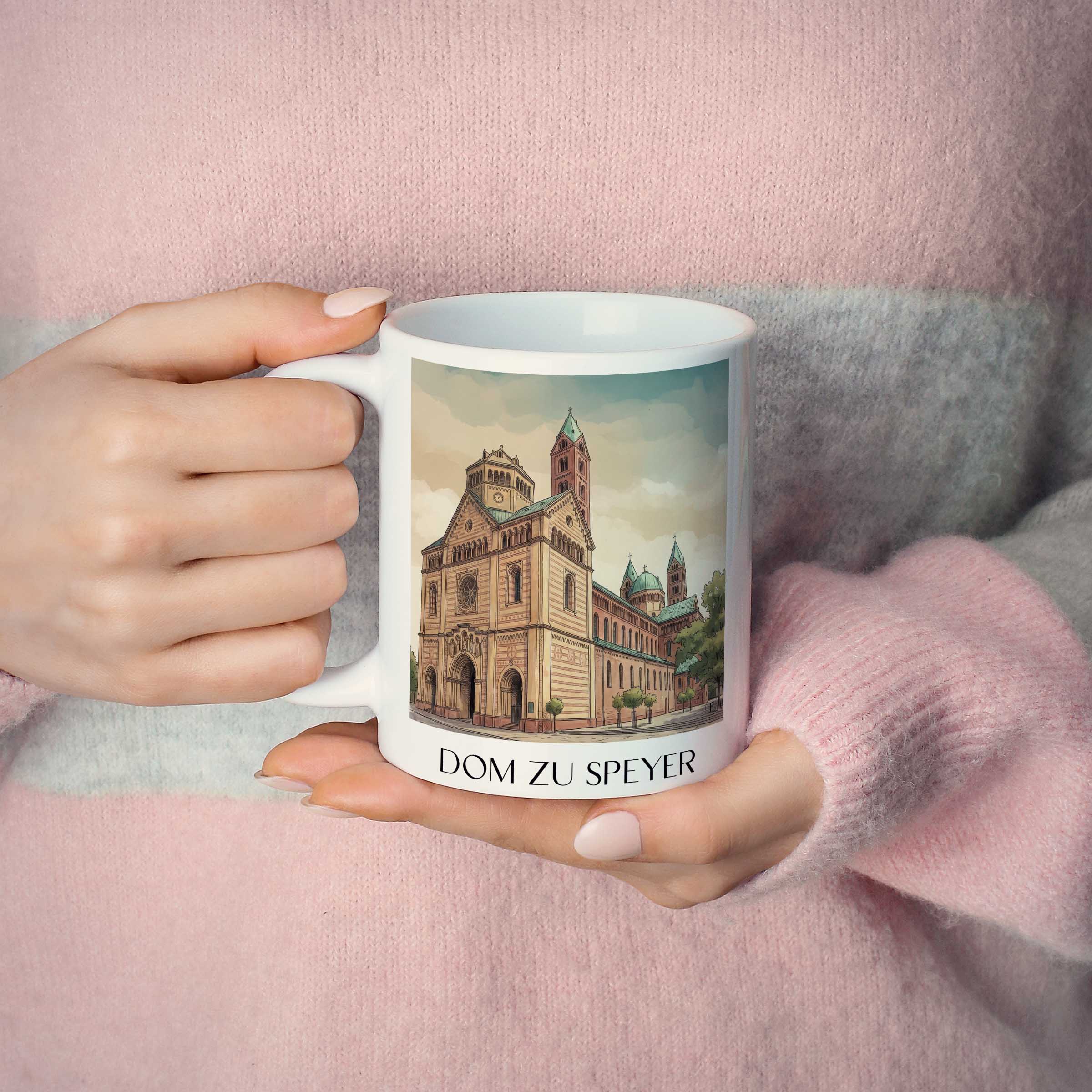 dom-zu-speyer-rheinland-pfalz-deutschland-kaffeebecher-aquarell