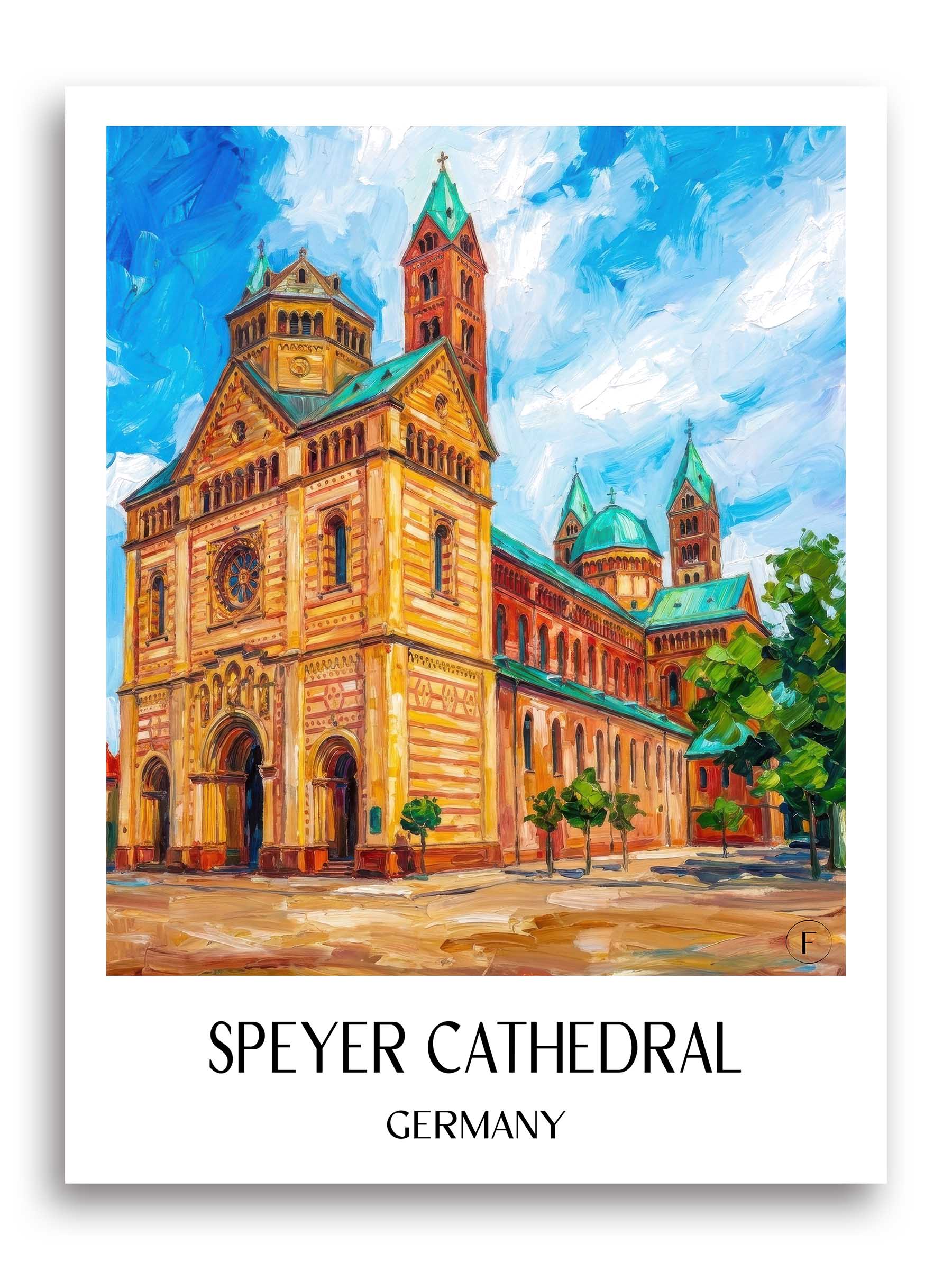 Dom zu Speyer Poster - Rheinland-Pfalz - Deutschland Kunstdruck - Ölgemälde von A4 bis A1 - favplace