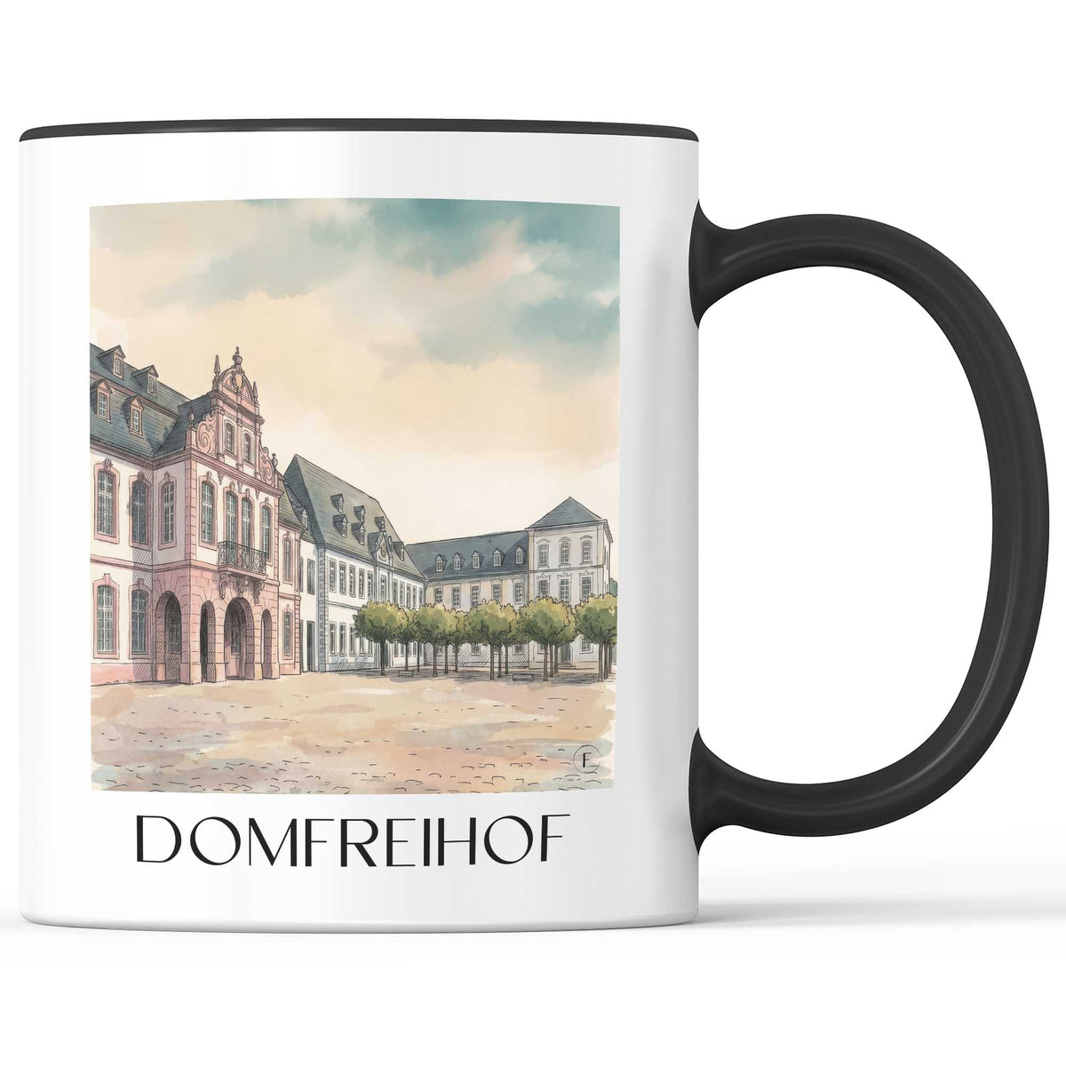 domfreihof-trier-deutschland-kaffeebecher-aquarell