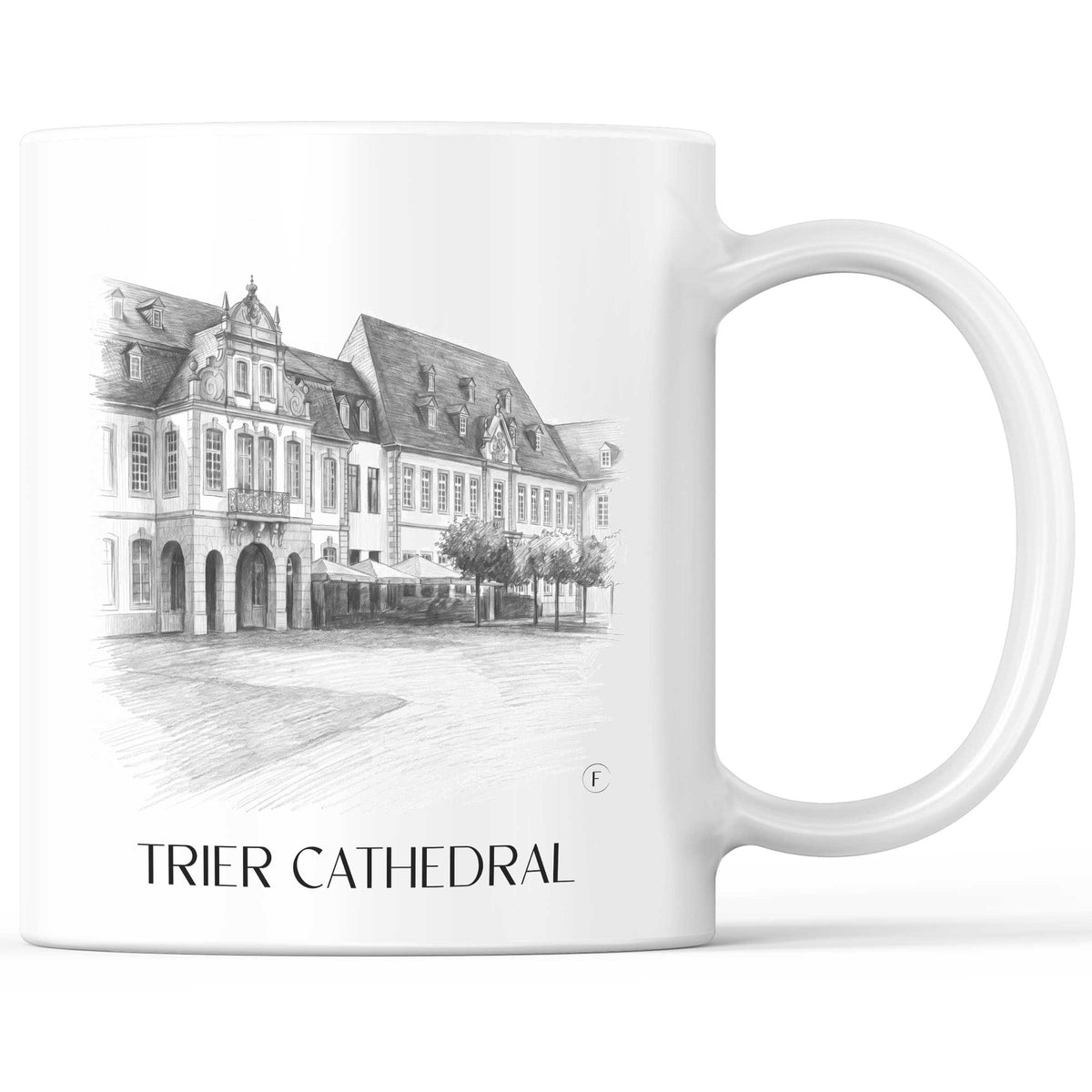 Domfreihof Kaffeebecher - Trier - Deutschland Becher - Kaffeetasse im Zeichnung Stil