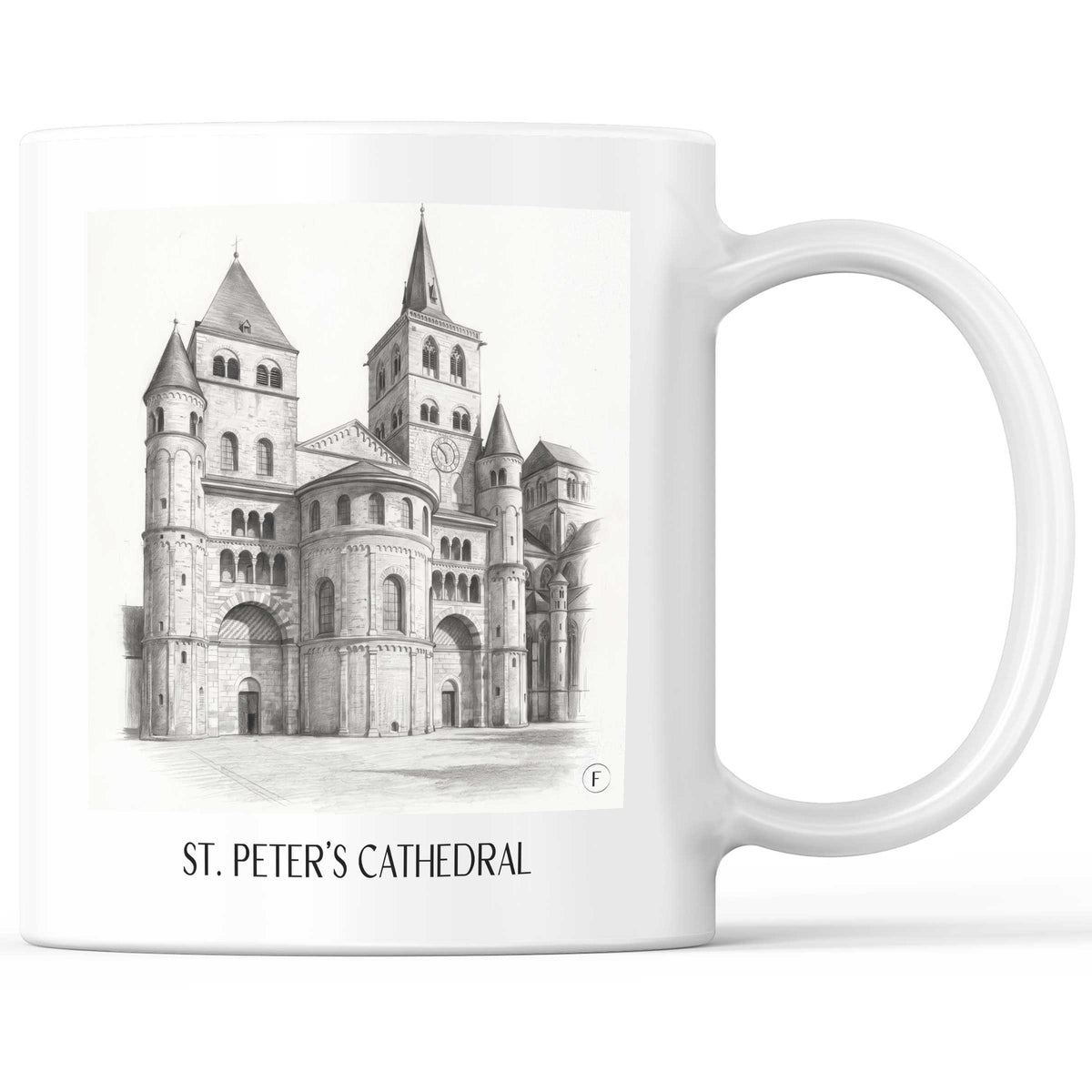 Domkirche St. Peter Kaffeebecher - Trier - Deutschland Becher - Kaffeetasse im Zeichnung Stil