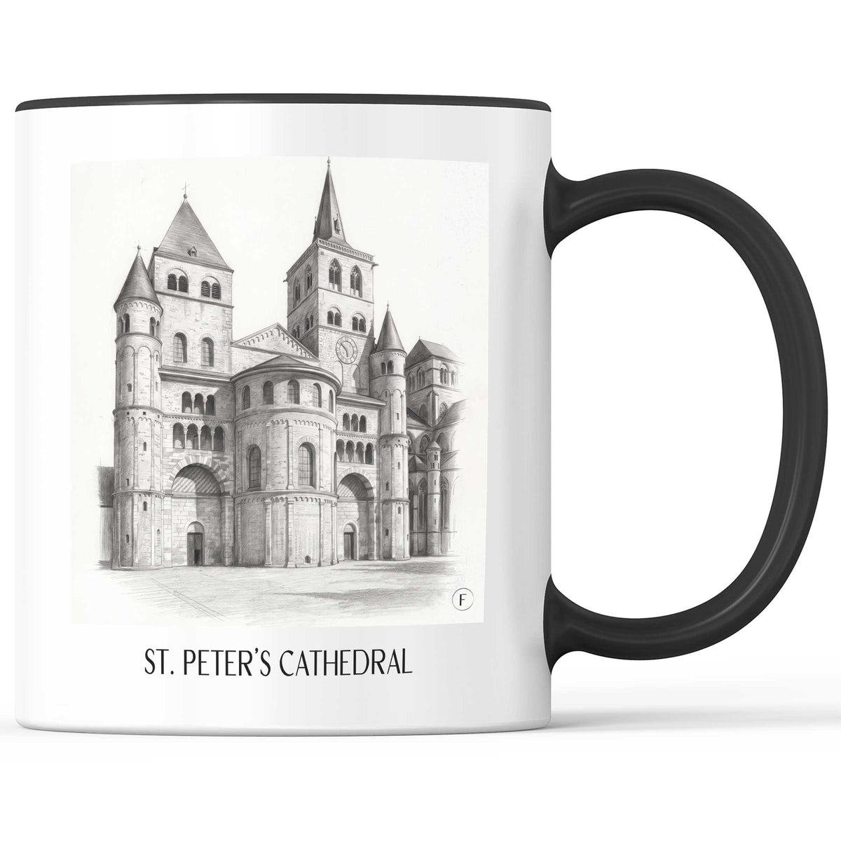 Domkirche St. Peter Kaffeebecher - Trier - Deutschland Becher - Kaffeetasse im Zeichnung Stil