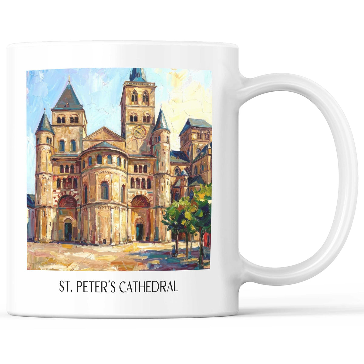 Domkirche St. Peter Kaffeebecher - Trier - Deutschland Becher - Kaffeetasse im Ölgemälde Stil - favplace