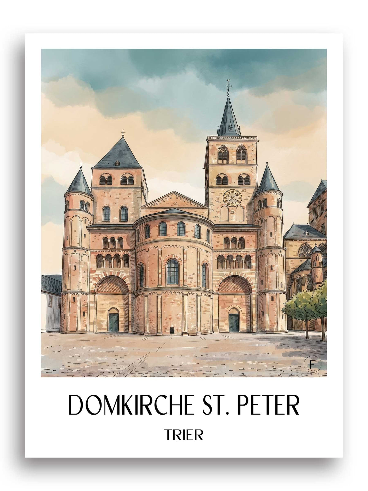 domkirche-st.-peter-trier-deutschland-poster-aquarell