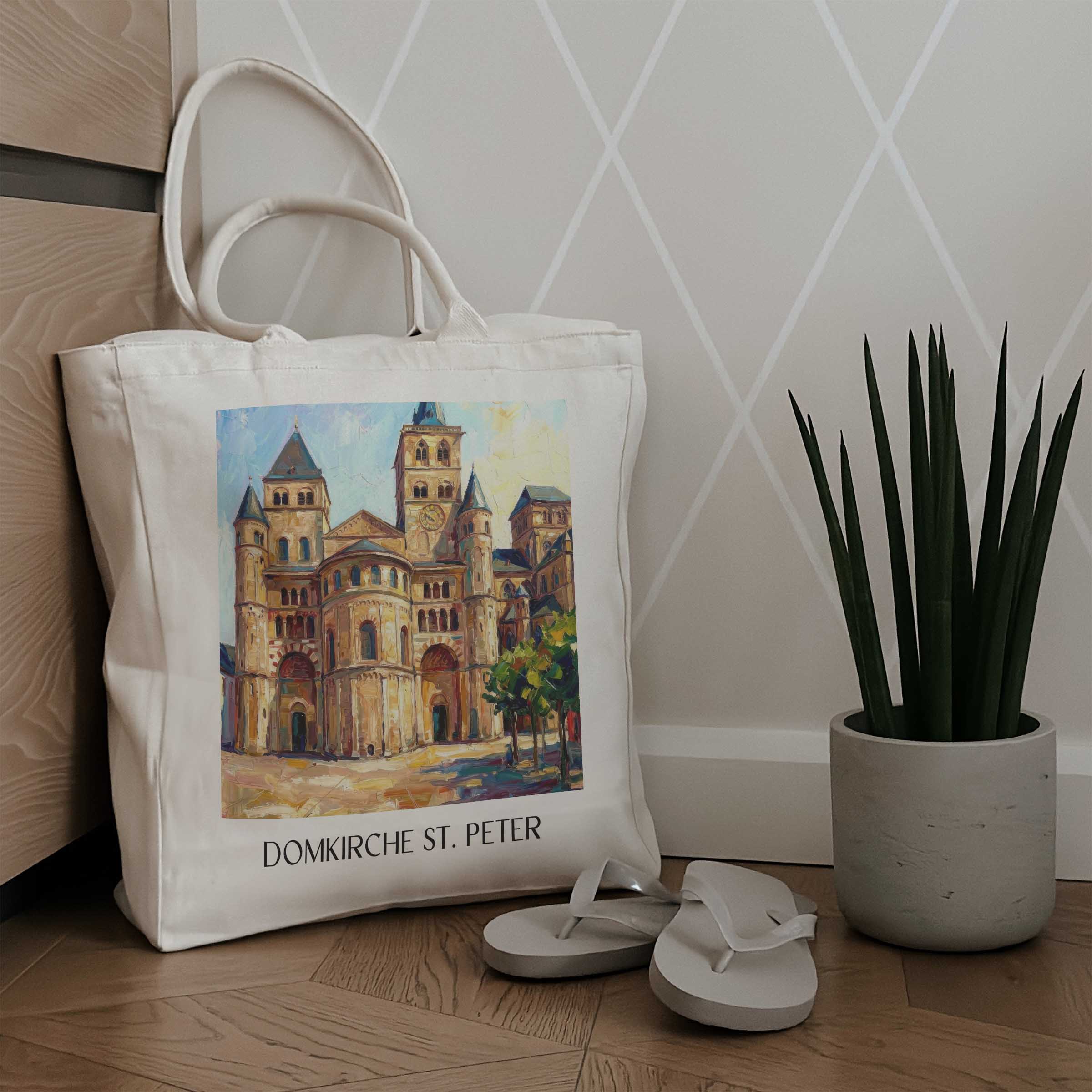 domkirche-st.-peter-trier-deutschland-einkaufstasche-oil-painting-oelgemaelde