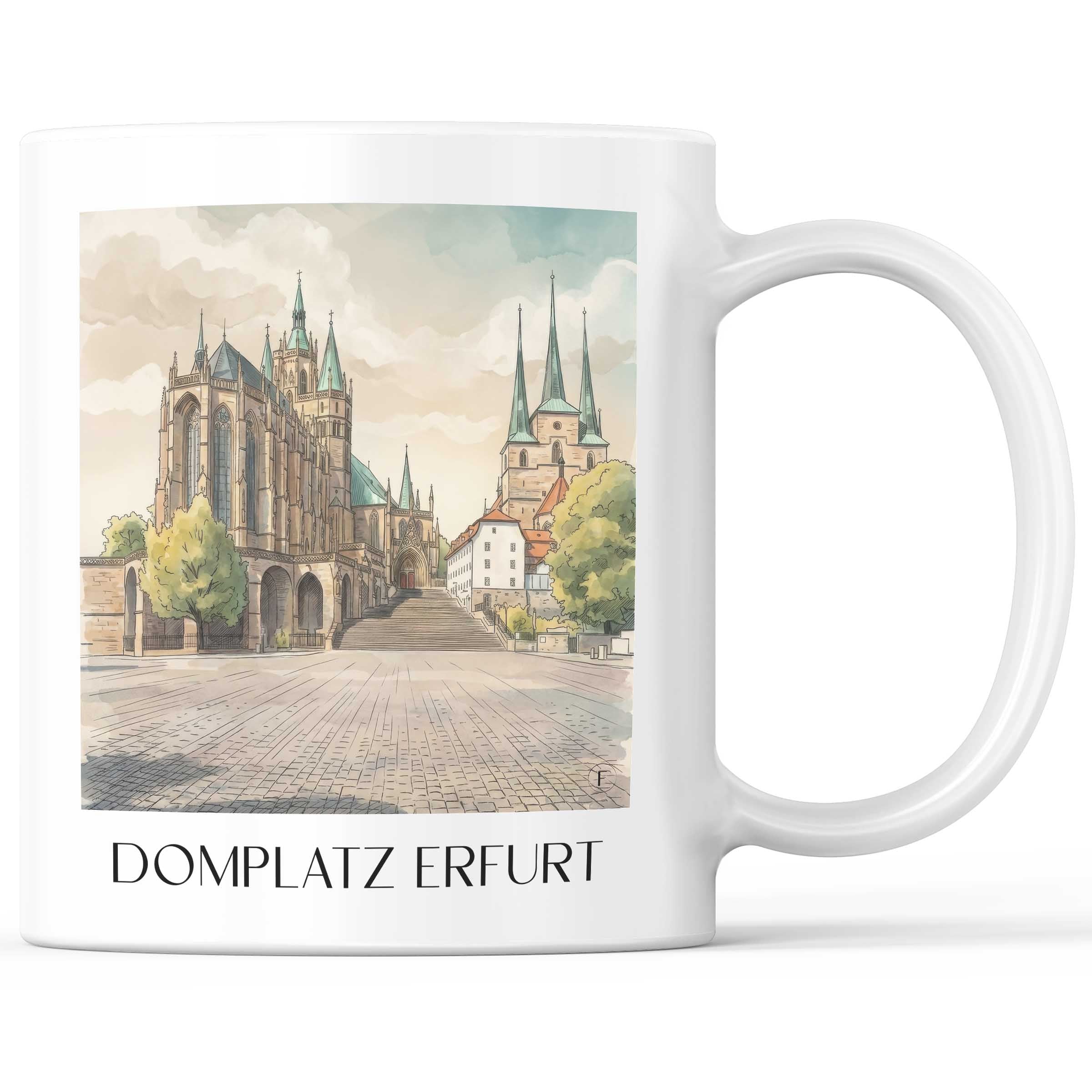 domplatz-erfurt-deutschland-kaffeebecher-aquarell
