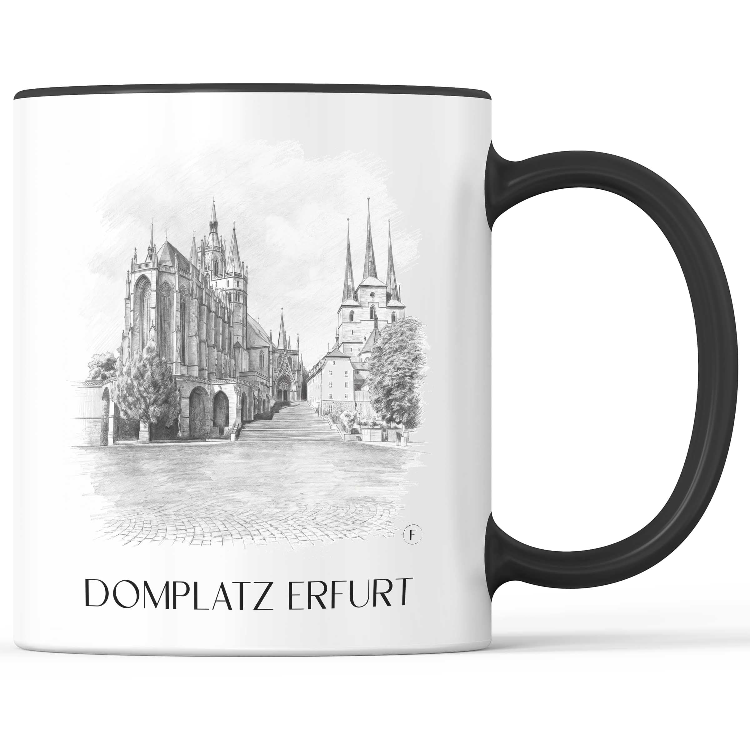 domplatz-erfurt-deutschland-kaffeebecher-bleistift-zeichnung-drawing