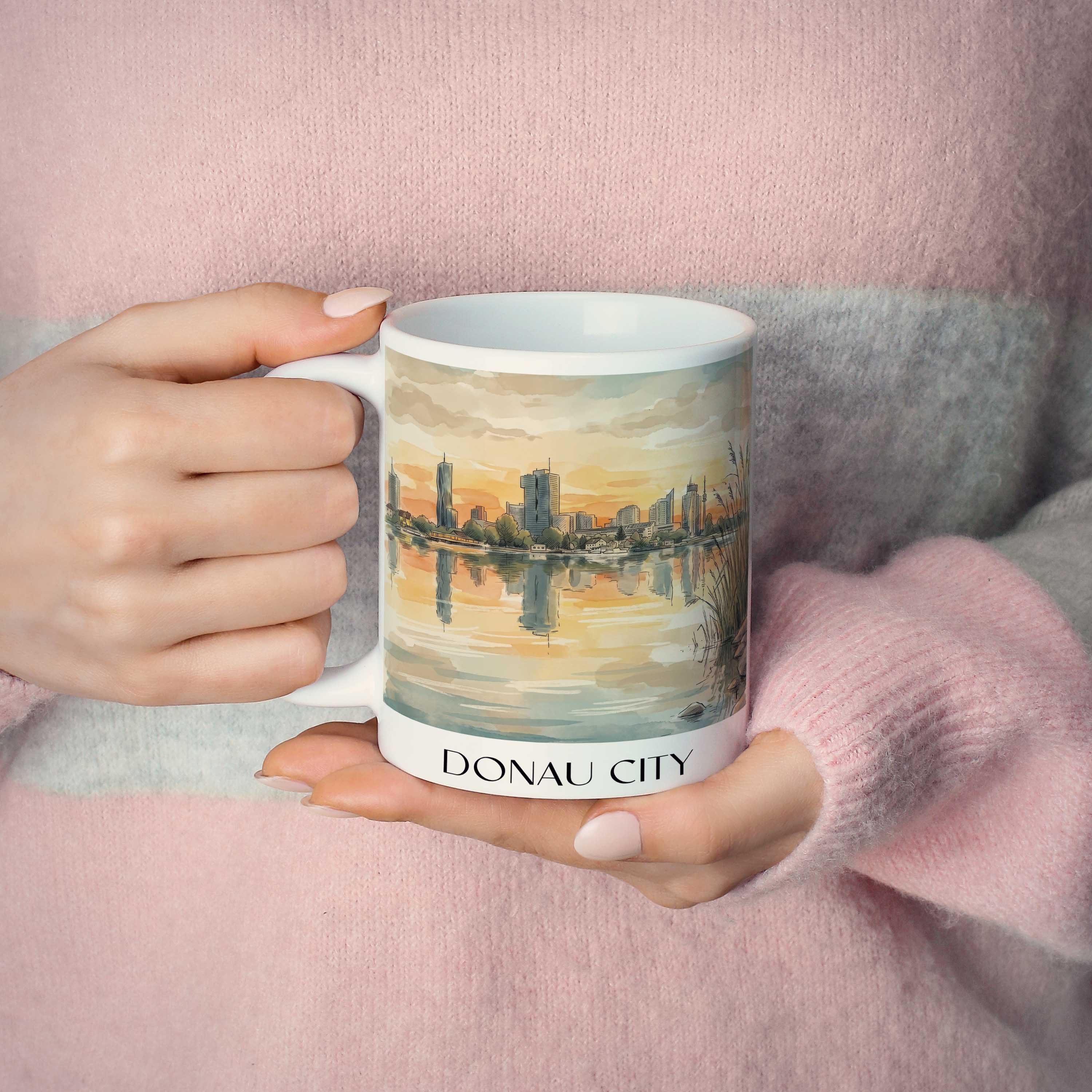 donau-city--wien-österreich-kaffeebecher-aquarell