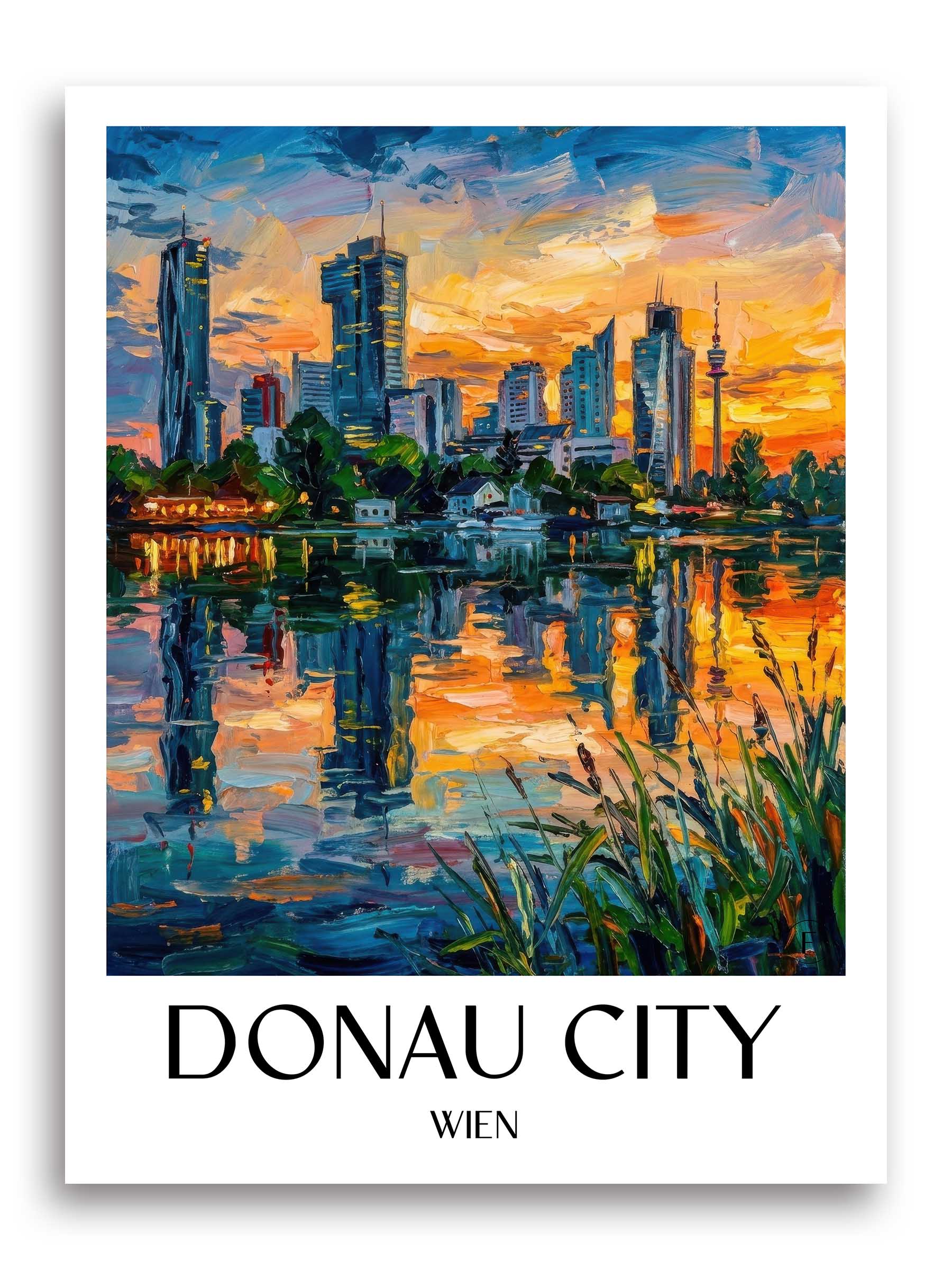 donau-city--wien-österreich-poster-oil-painting-oelgemaelde