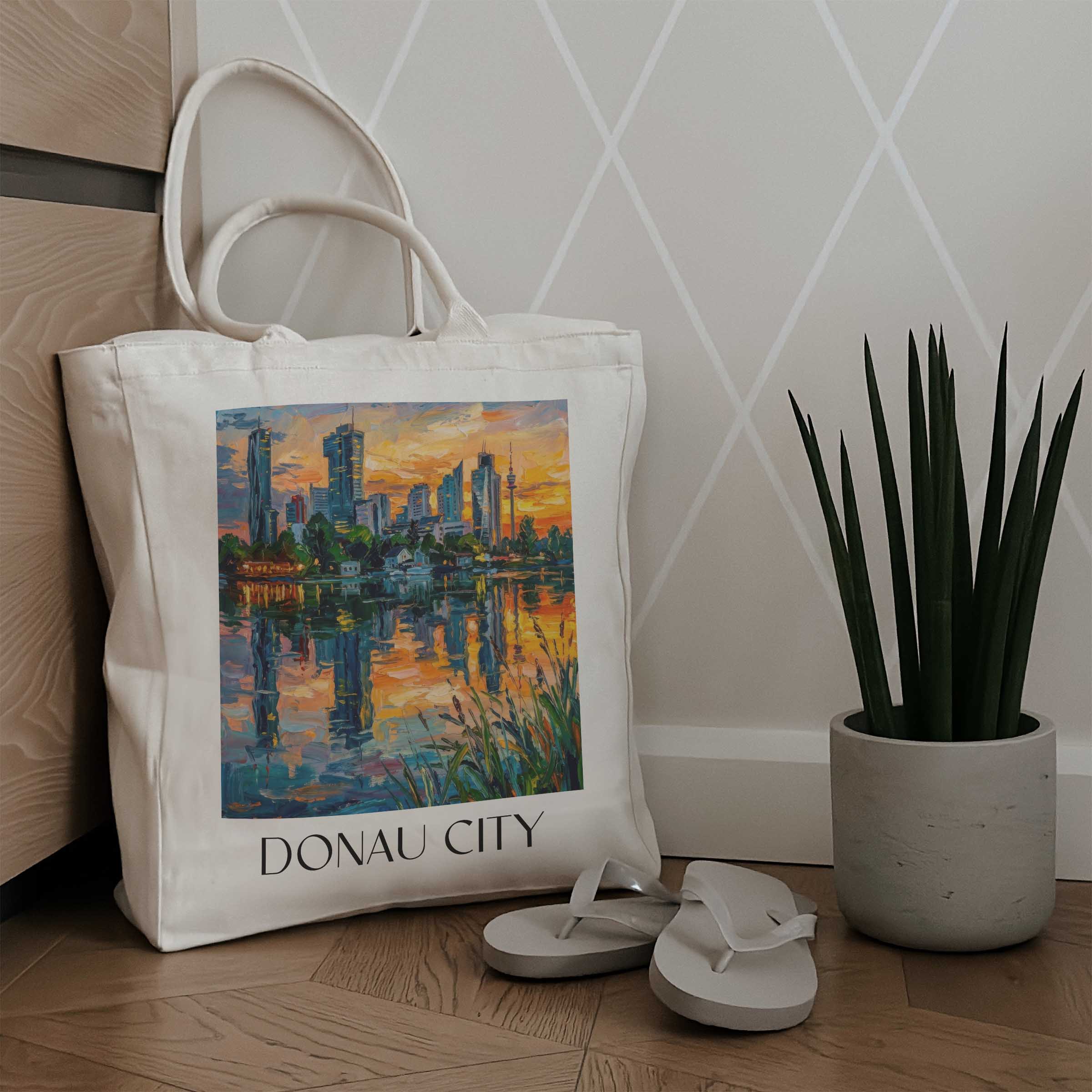 donau-city--wien-österreich-einkaufstasche-oil-painting-oelgemaelde