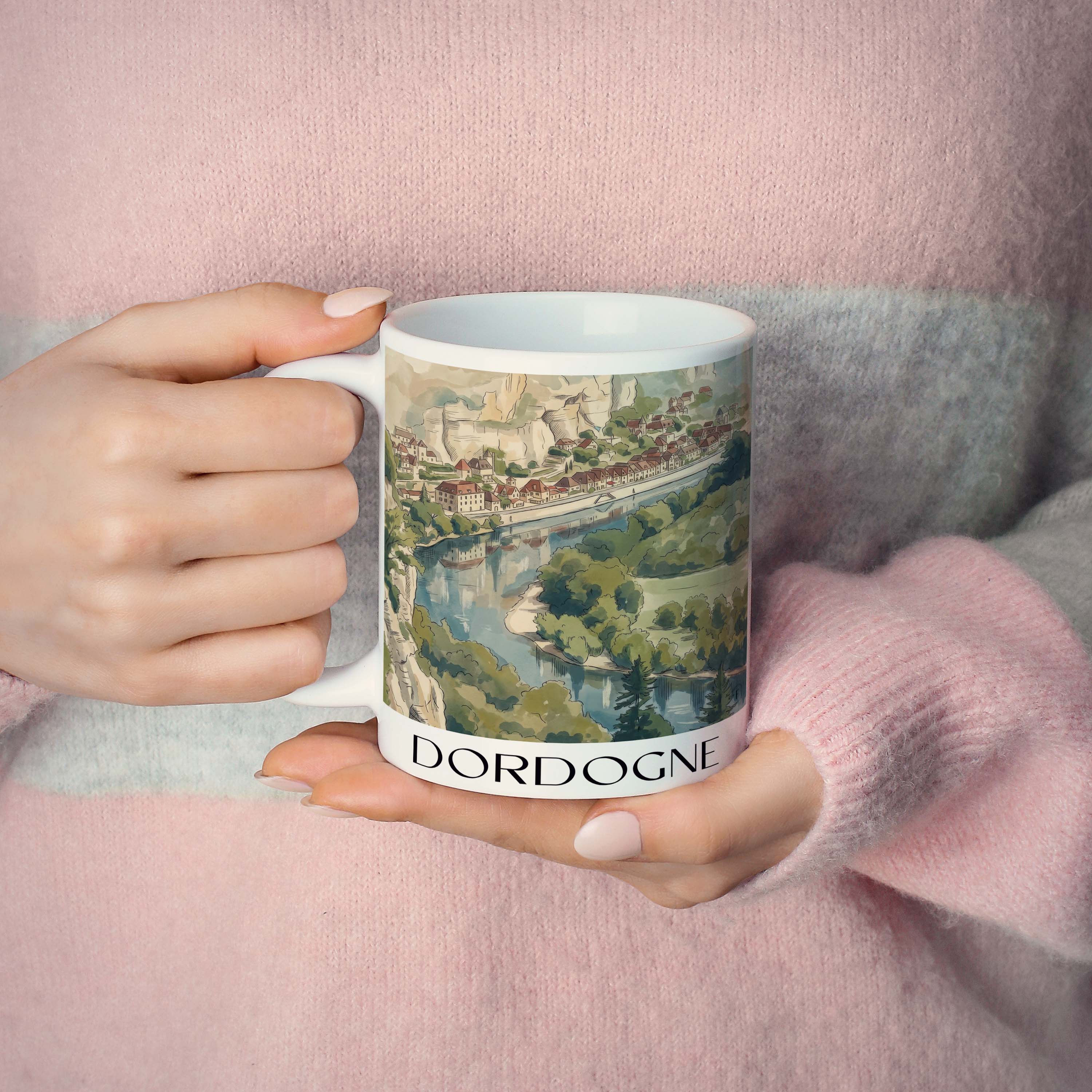 dordogne-frankreich-kaffeebecher-aquarell