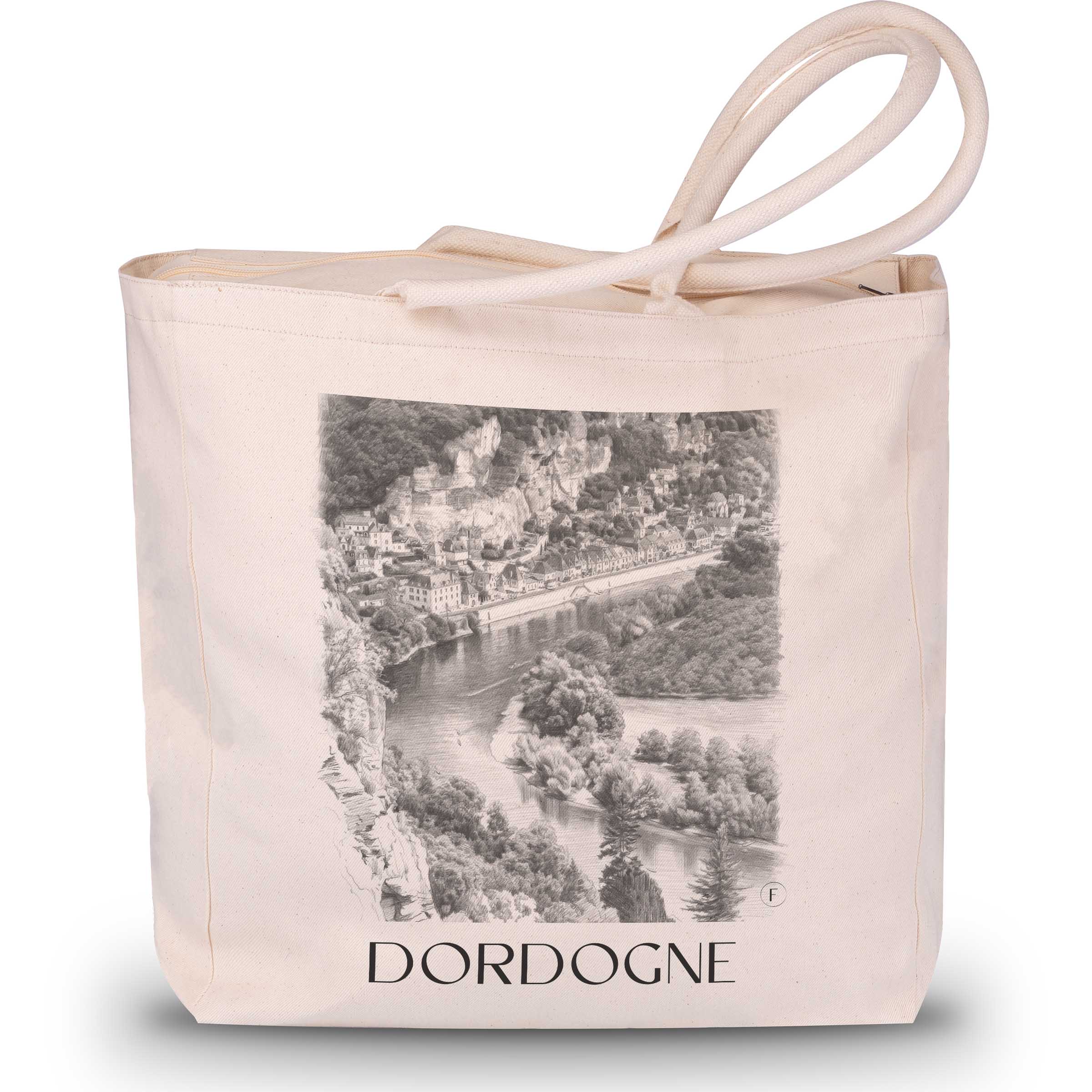 dordogne-frankreich-einkaufstasche-bleistift-zeichnung-drawing