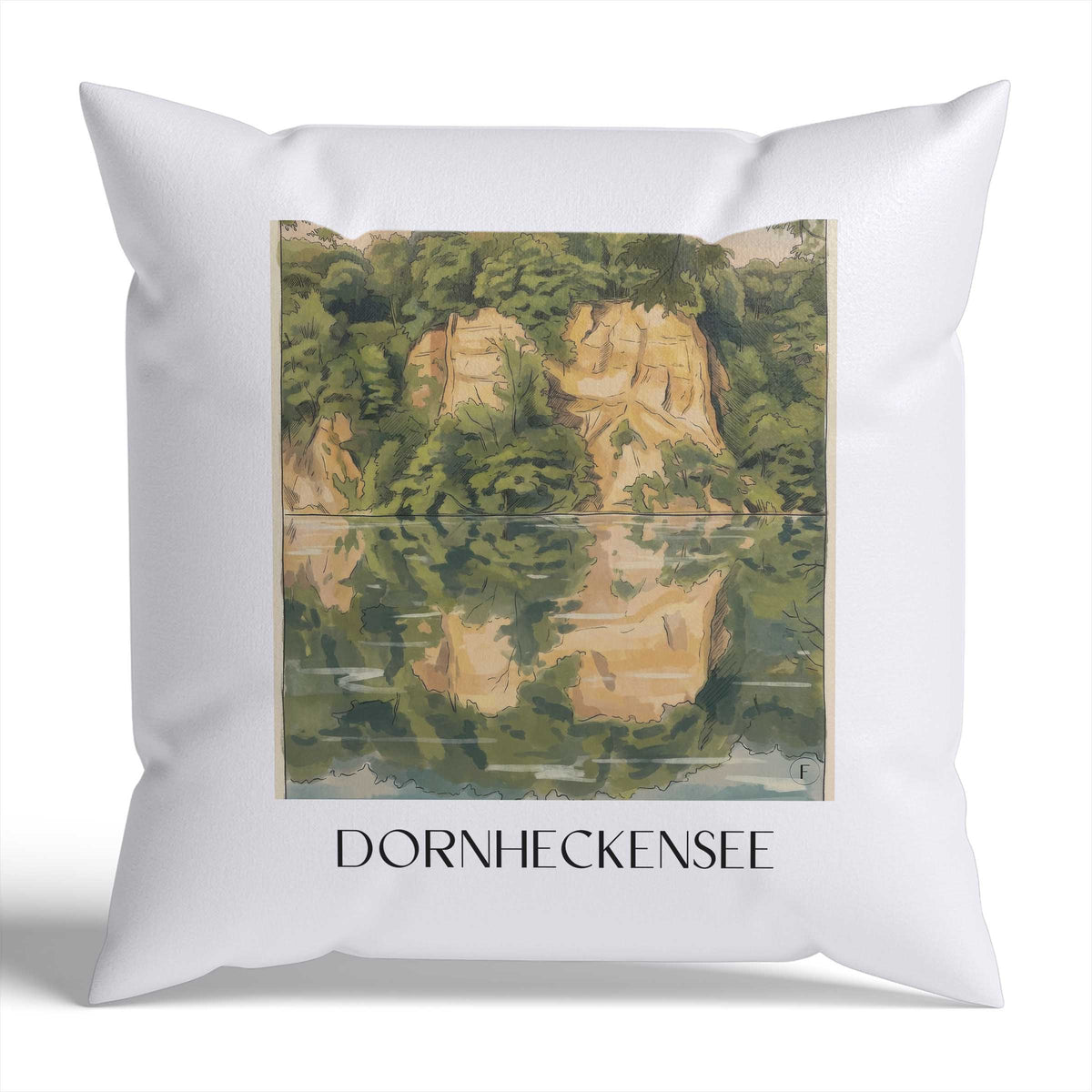 dornheckensee-bonn-deutschland-kissenbezug-aquarell