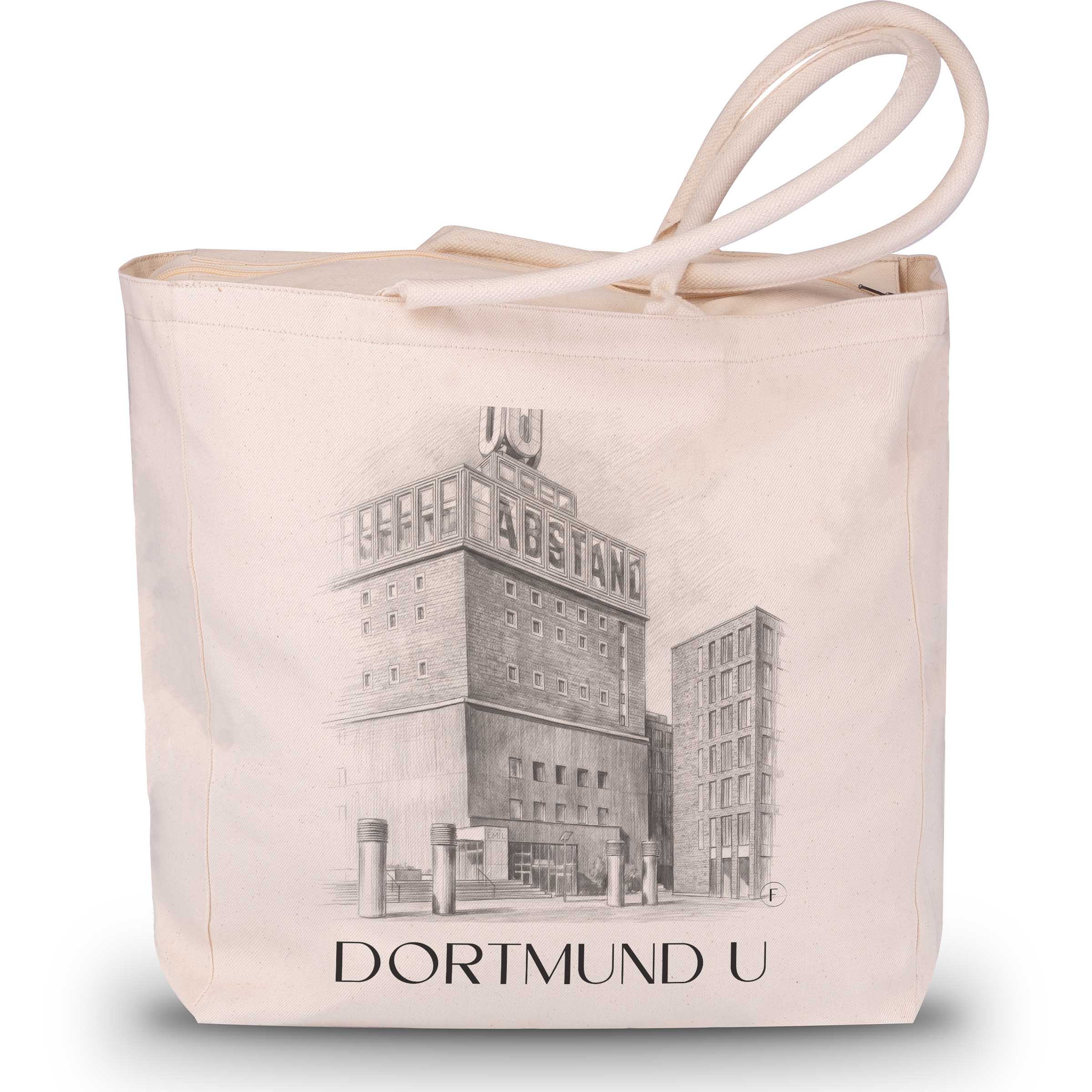 Dortmund U - Deutschland Tote Bag - Einkaufstasche im Zeichnung Stil