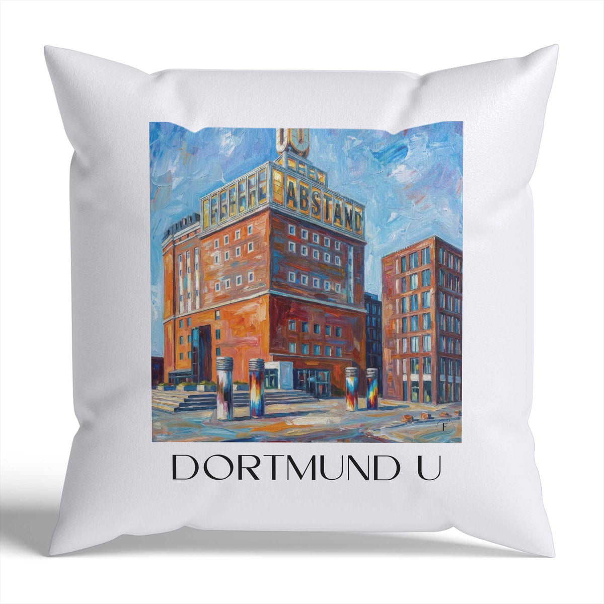 Dortmund U Kissenhülle - Zierkissen Bezug - Deutschland - Deutschland Kissen bzw. Kissenbezug im Ölgemälde Stil - favplace