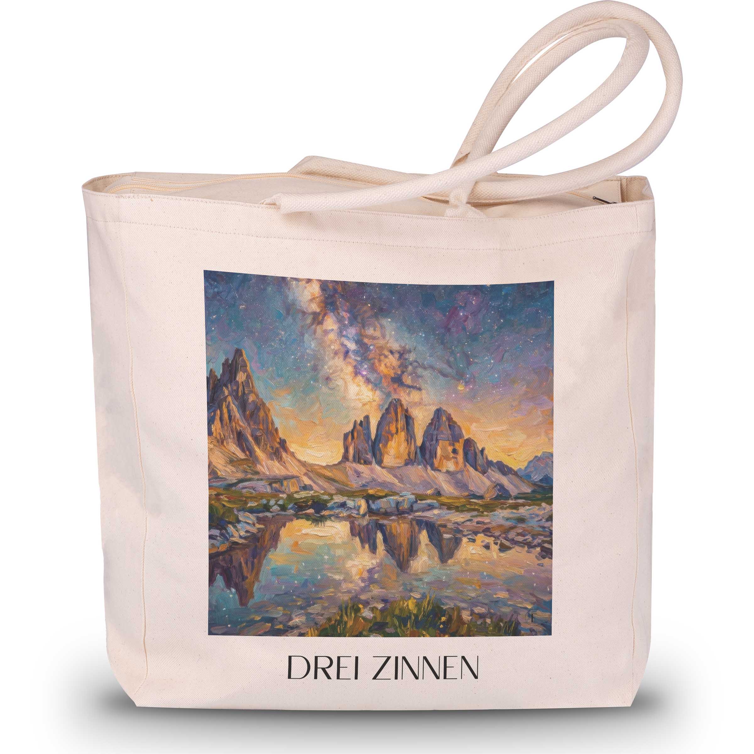 drei-zinnen-sextner-dolomiten-italien-einkaufstasche-oil-painting-oelgemaelde