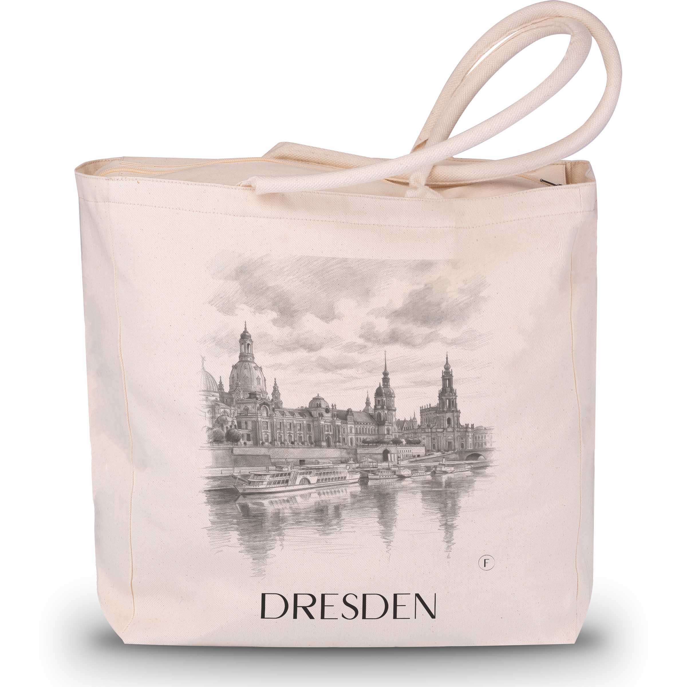 Dresden - Deutschland Tote Bag - Einkaufstasche im Zeichnung Stil