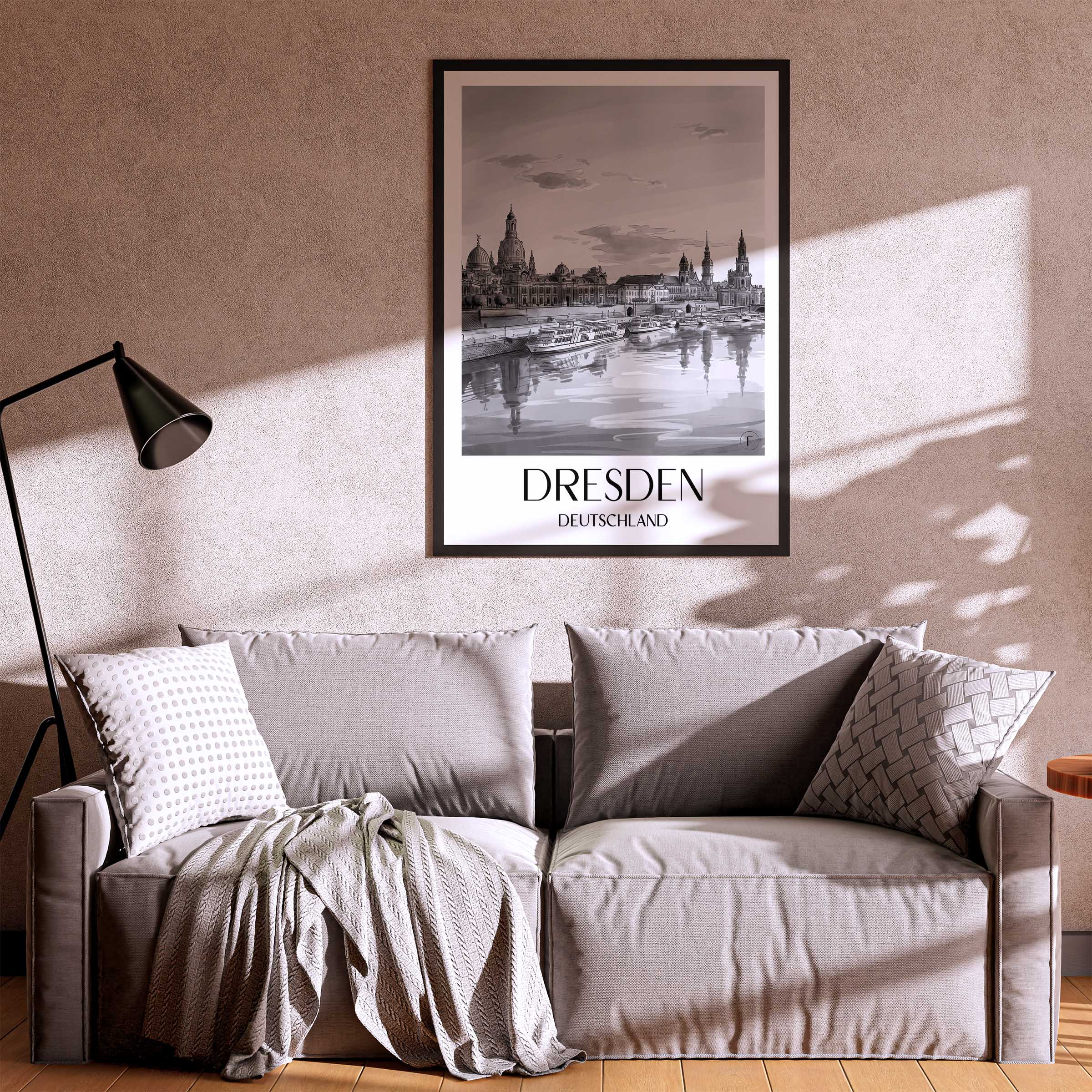 dresden-deutschland-poster-aquarell-schwarz-weiss