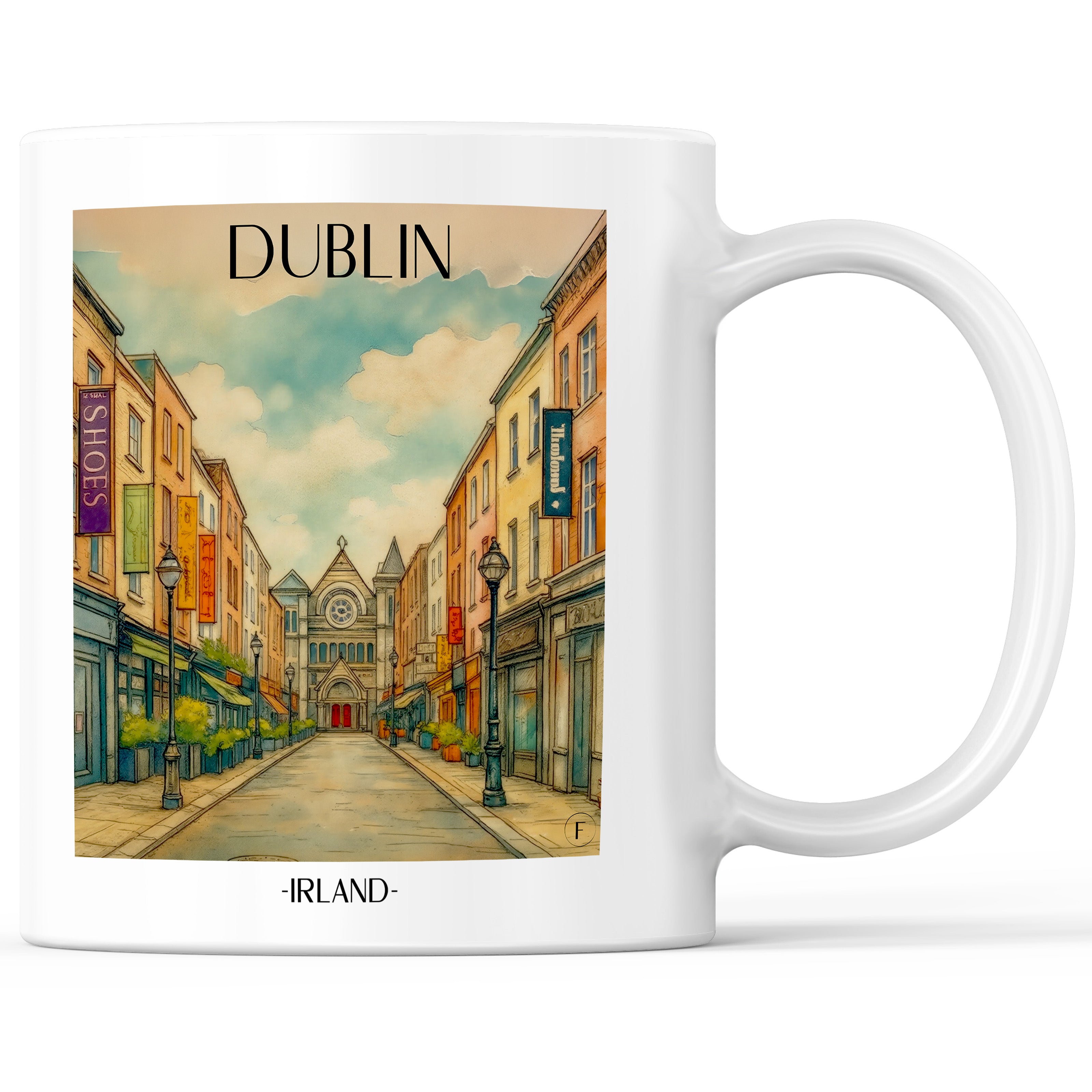 dublin-irland-einkaufstasche-aquarell