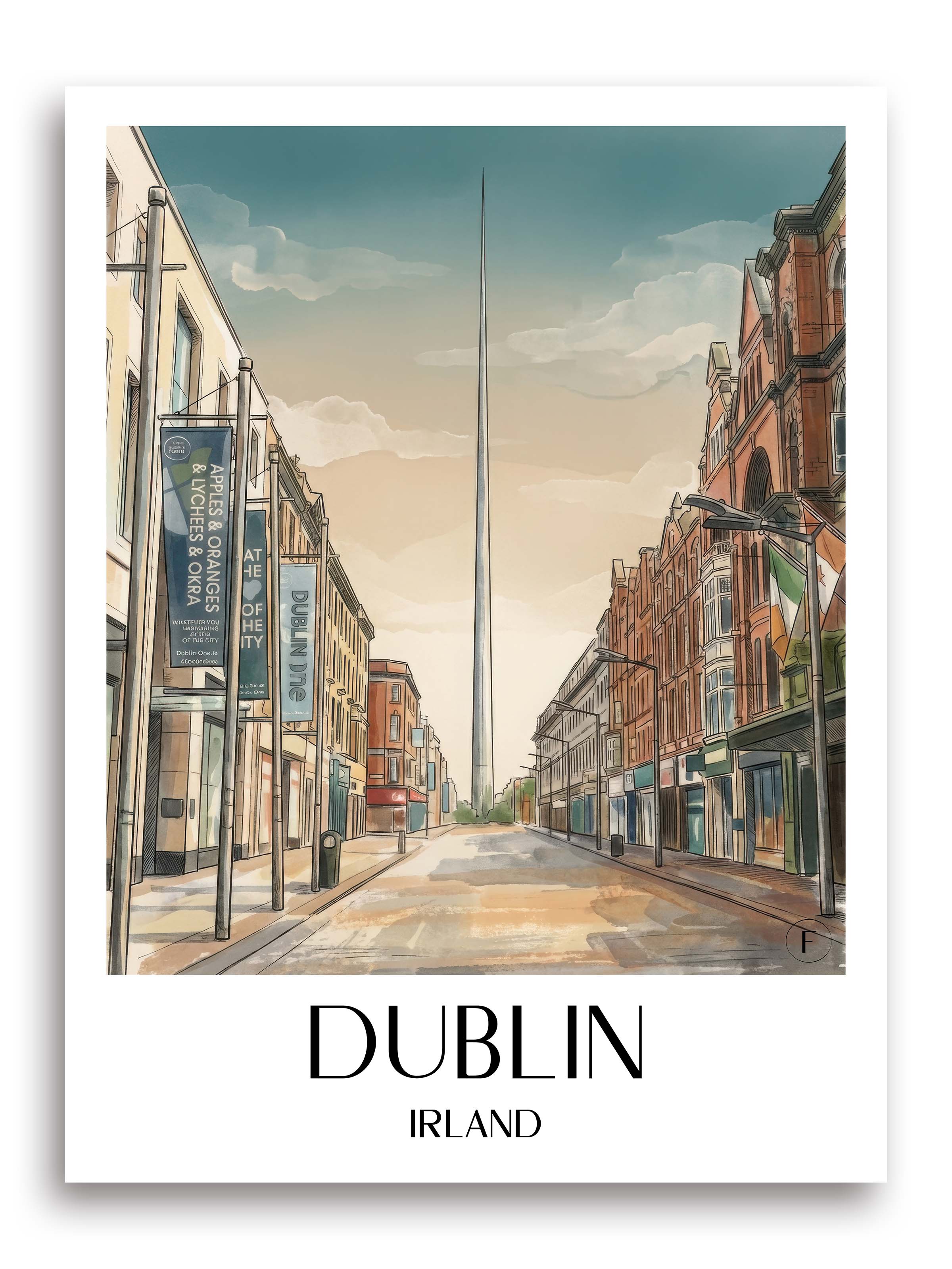 dublin-irland-poster-aquarell