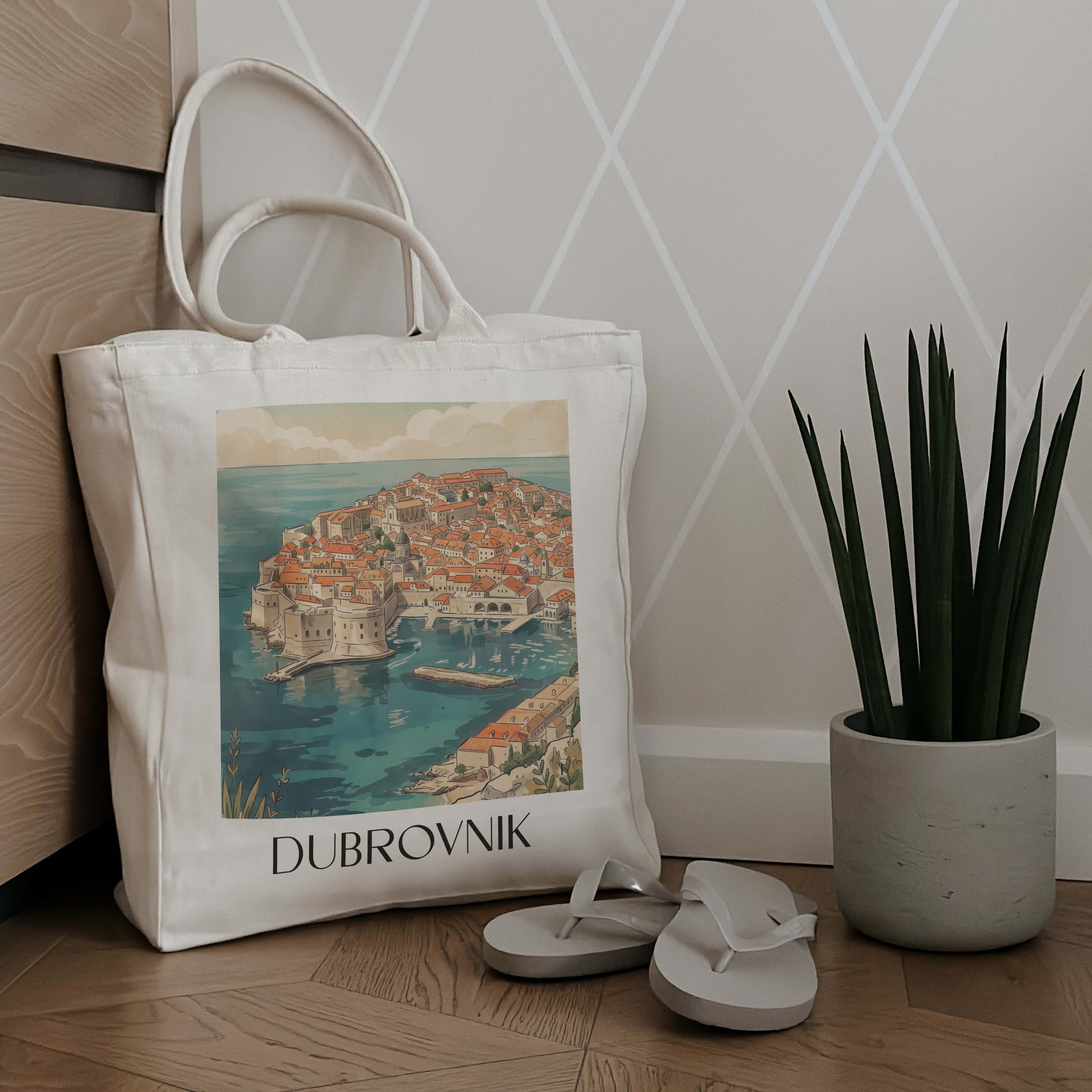 dubrovnik-kroatien-einkaufstasche-aquarell