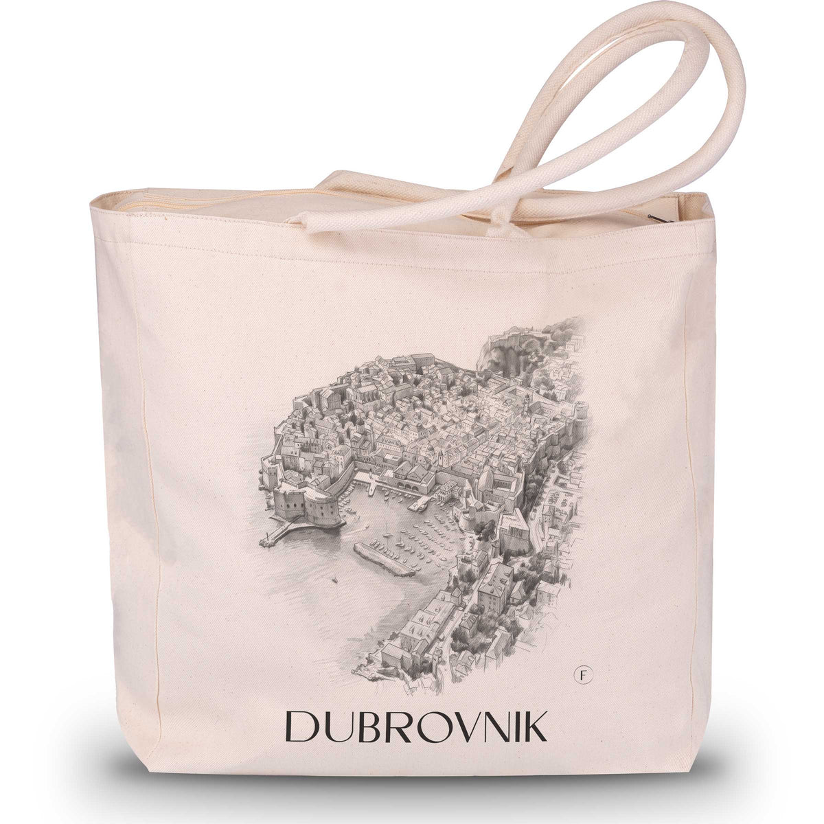 Dubrovnik - Kroatien Tote Bag - Einkaufstasche im Zeichnung Stil - favplace
