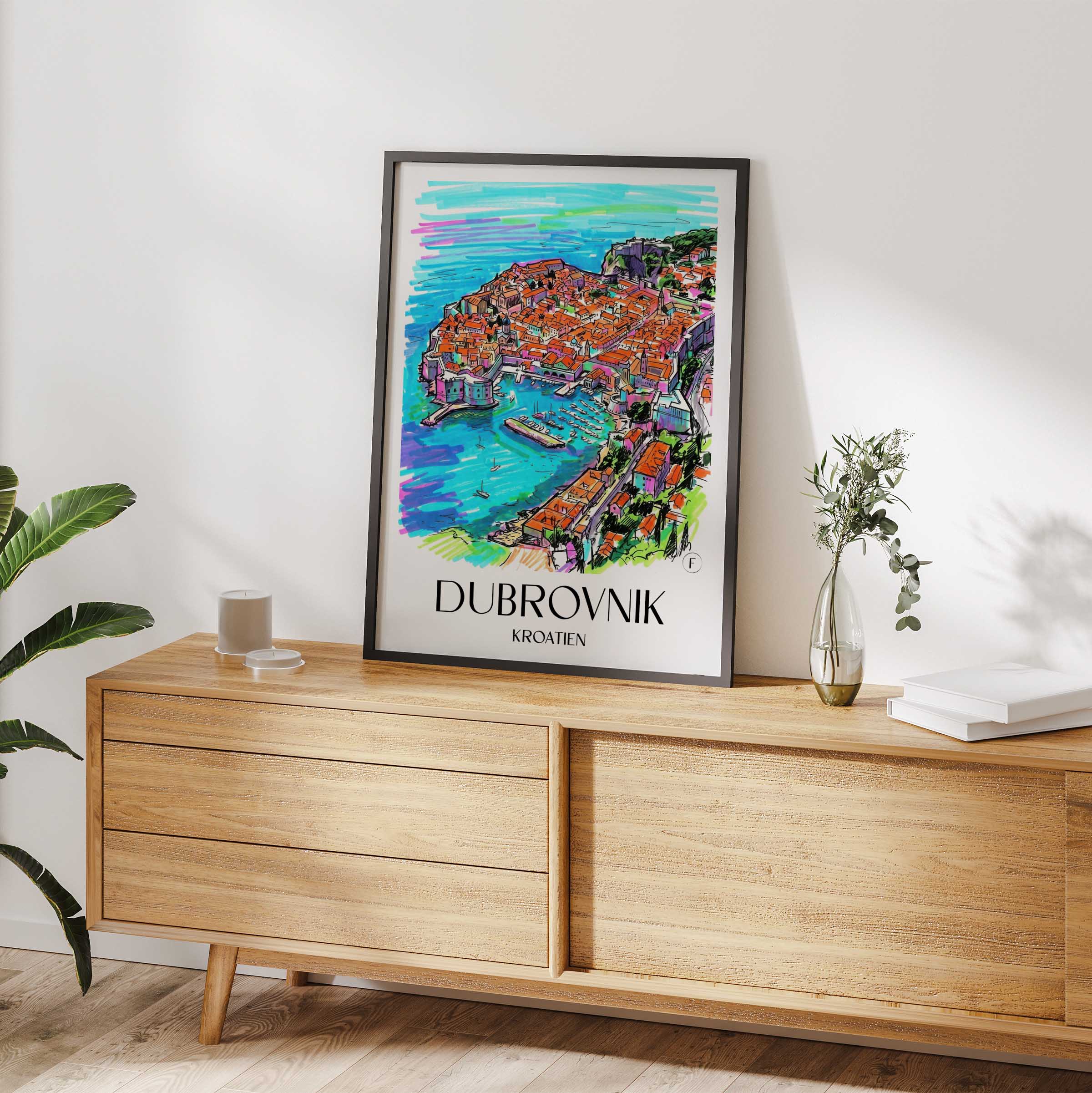 dubrovnik-kroatien-poster-graffiti