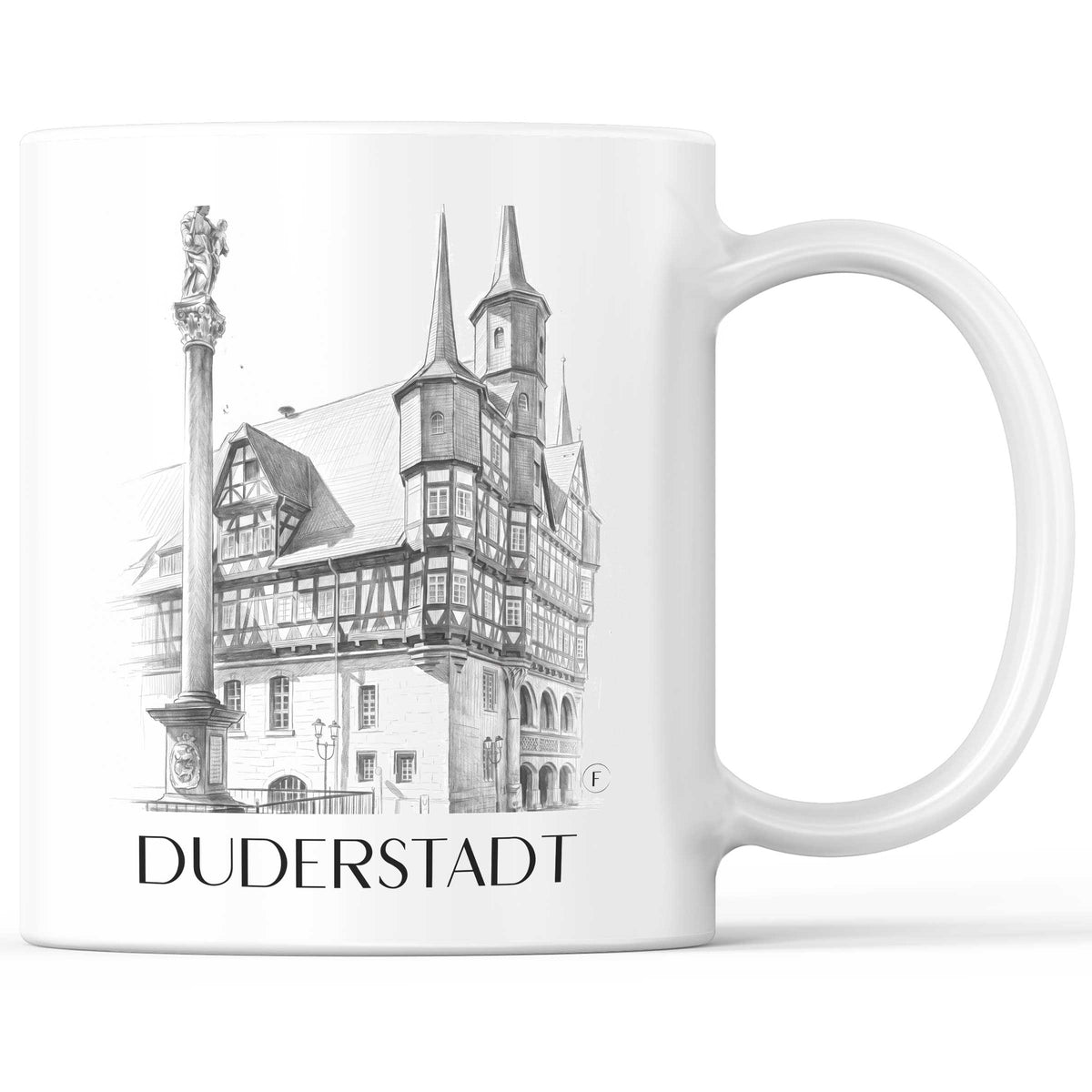Duderstadt Kaffeebecher - Niedersachsen - Deutschland Becher - Kaffeetasse im Zeichnung Stil