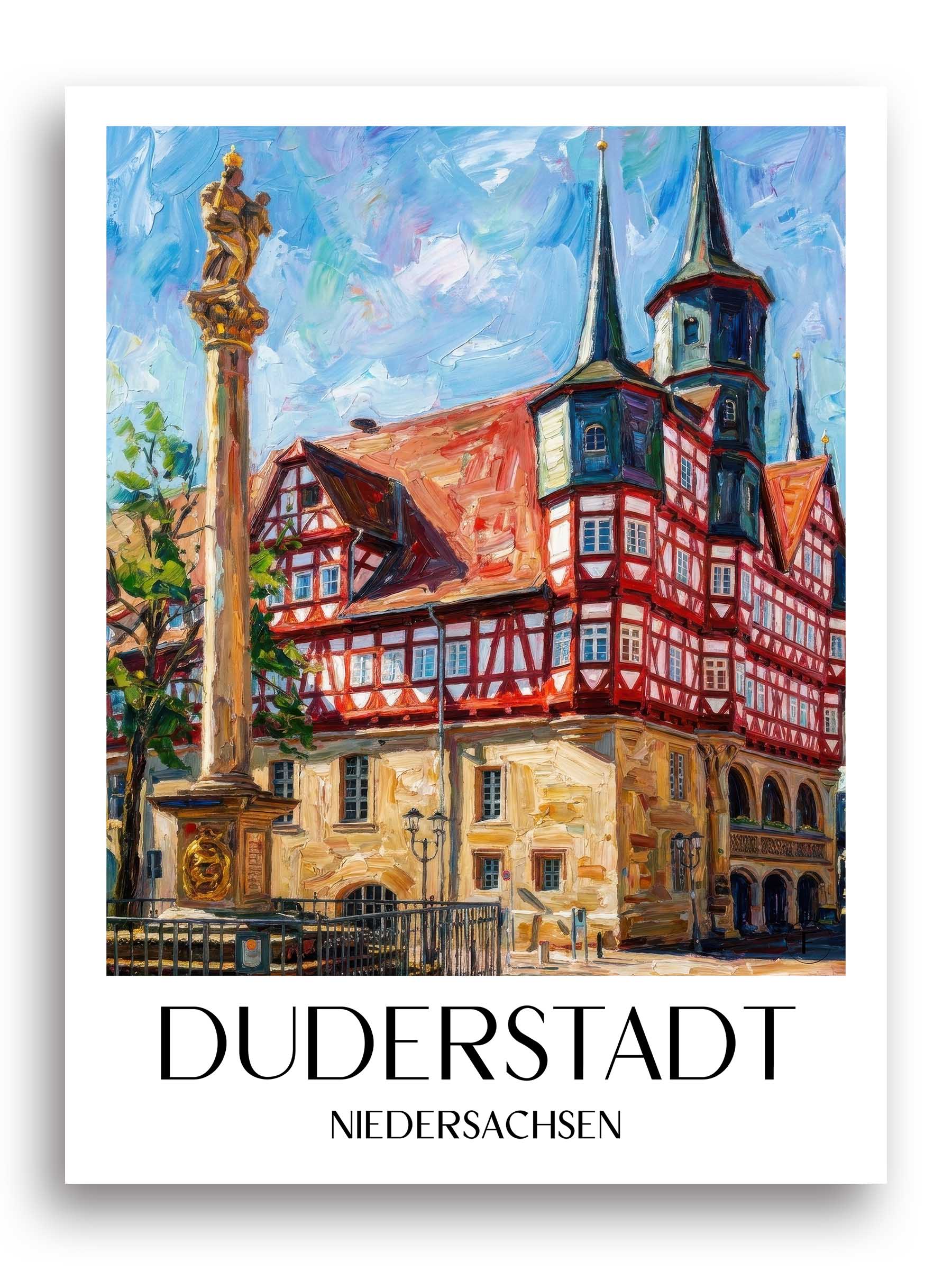 duderstadt-niedersachsen-deutschland-poster-oil-painting-oelgemaelde