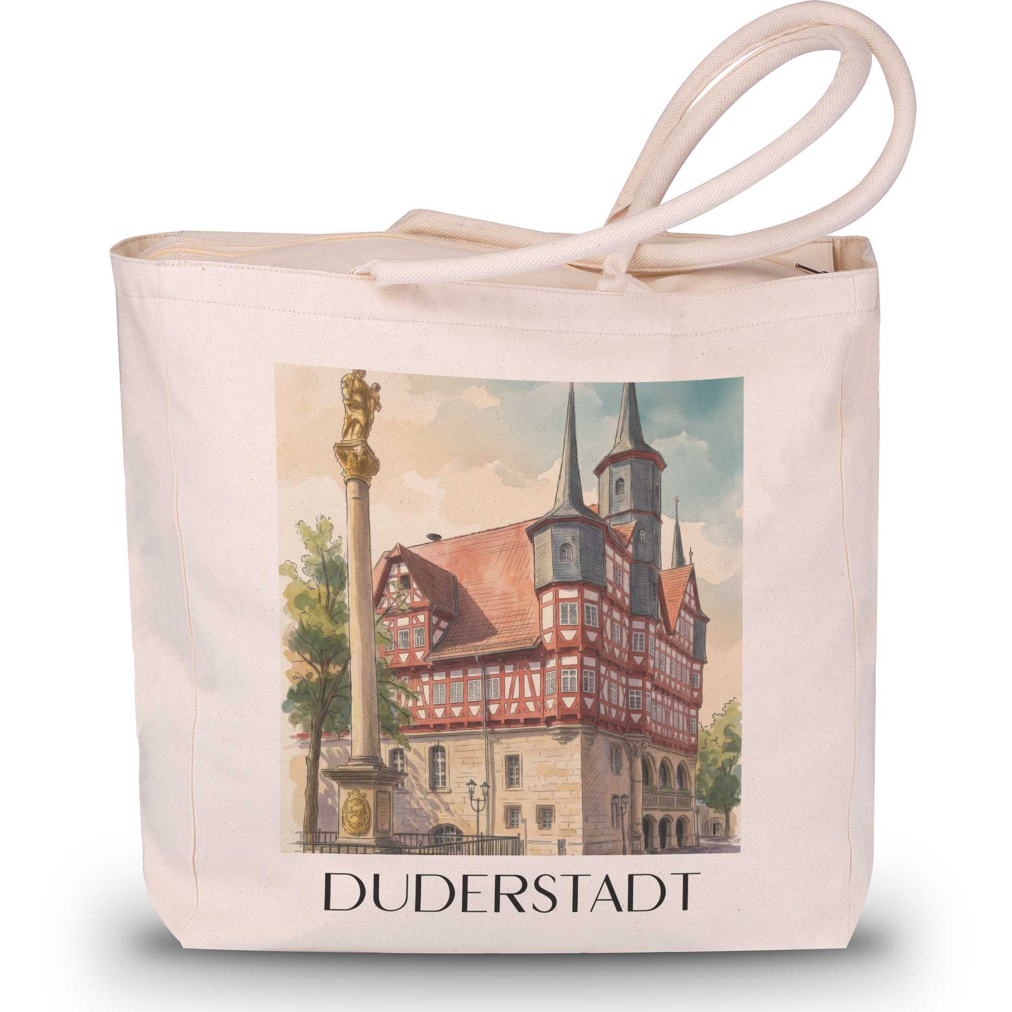 duderstadt-niedersachsen-deutschland-einkaufstasche-aquarell