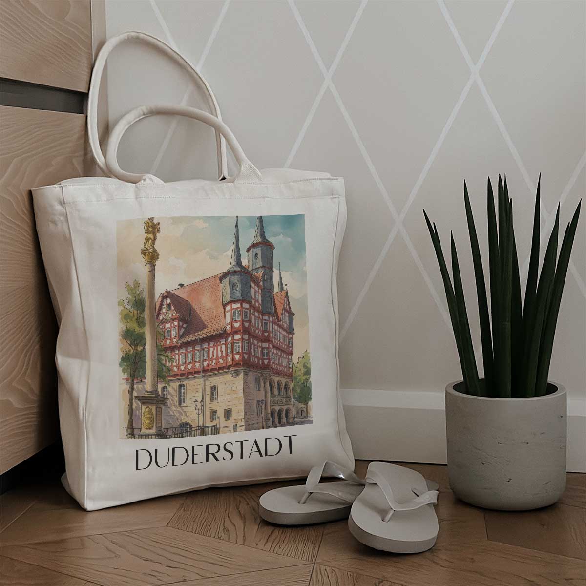 duderstadt-niedersachsen-deutschland-einkaufstasche-aquarell