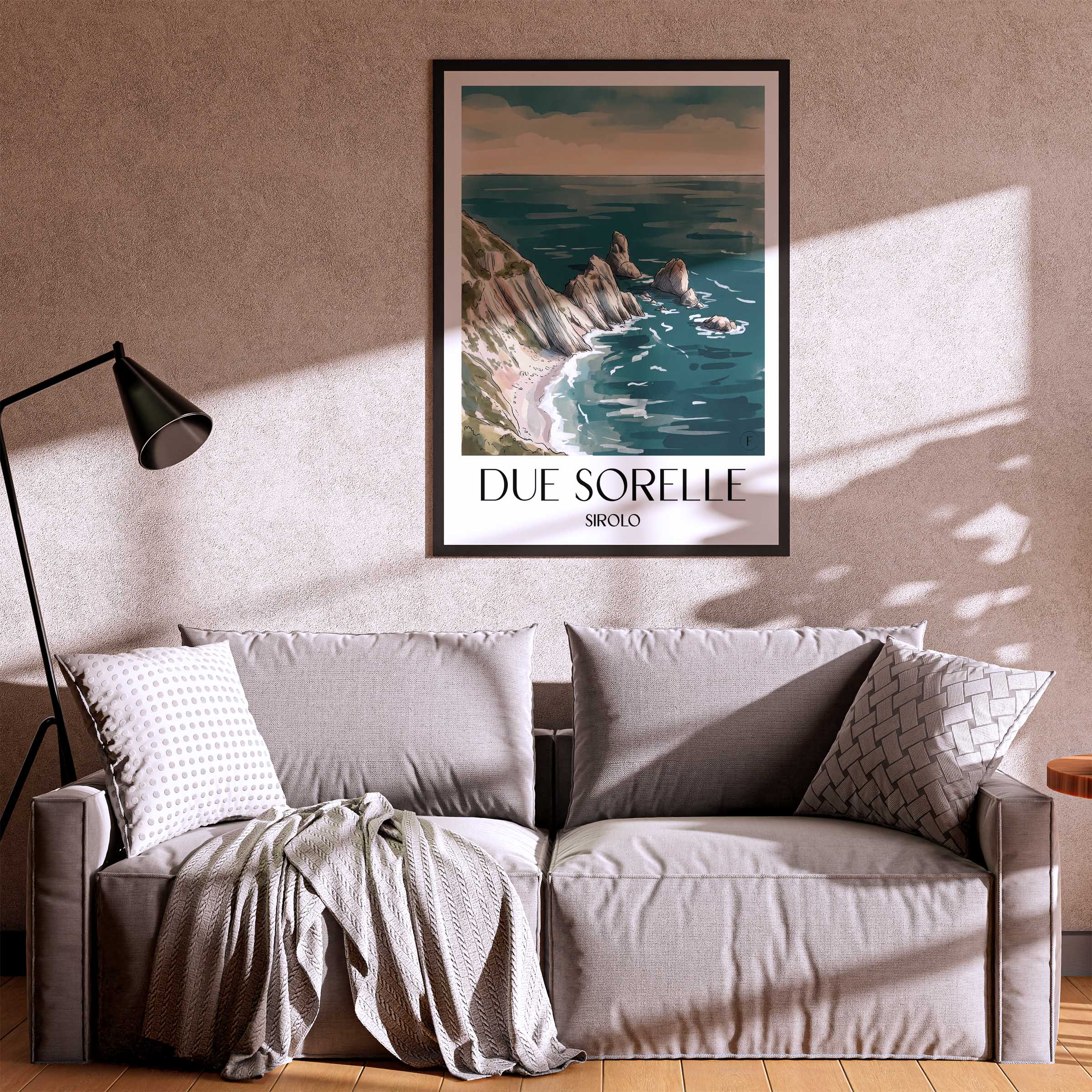 due-sorelle-sirolo-italien-poster-aquarell