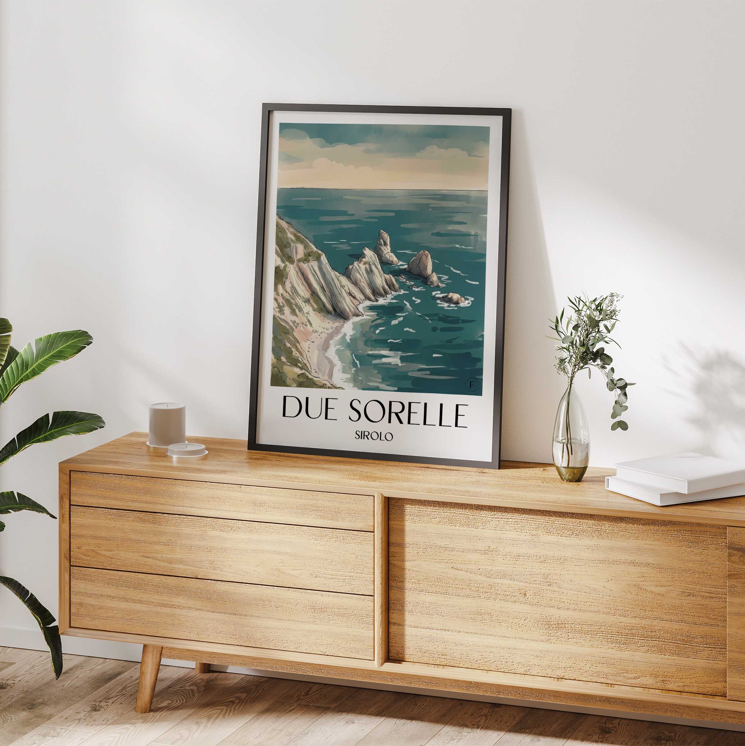 due-sorelle-sirolo-italien-poster-aquarell