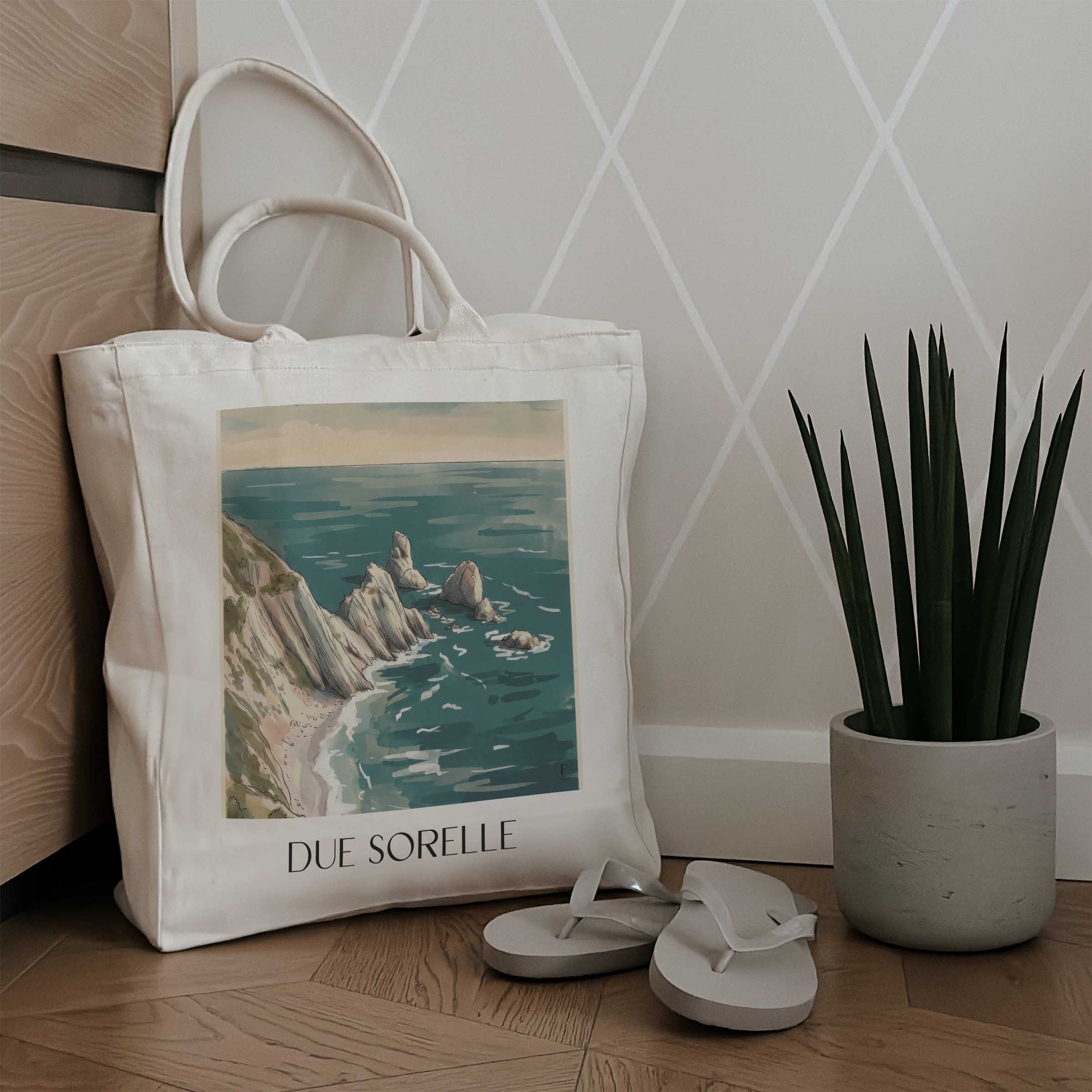 due-sorelle-sirolo-italien-einkaufstasche-aquarell