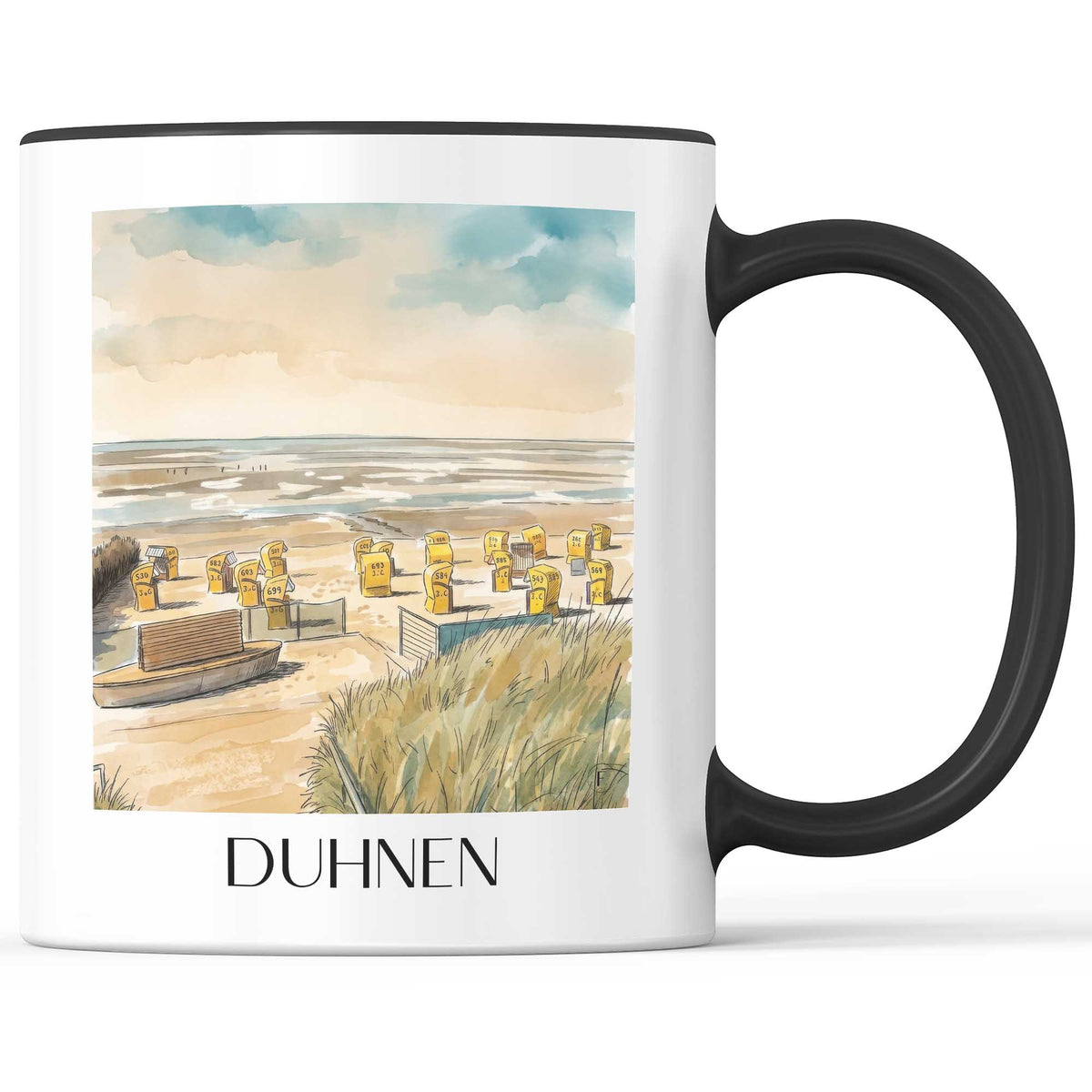 duhnen-nordseeküste-deutschland-kaffeebecher-aquarell