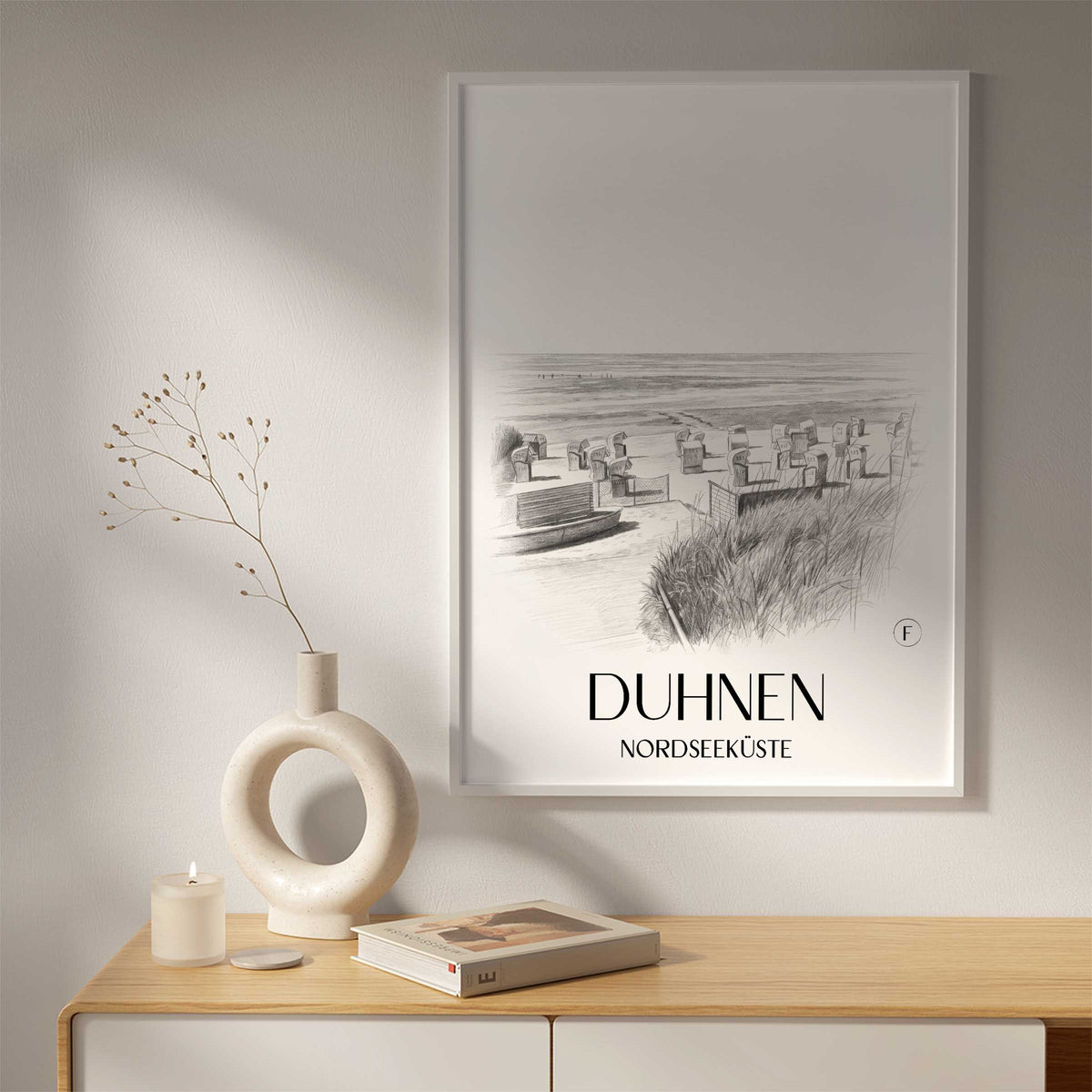 duhnen-nordseeküste-deutschland-poster-bleistift-zeichnung-drawing