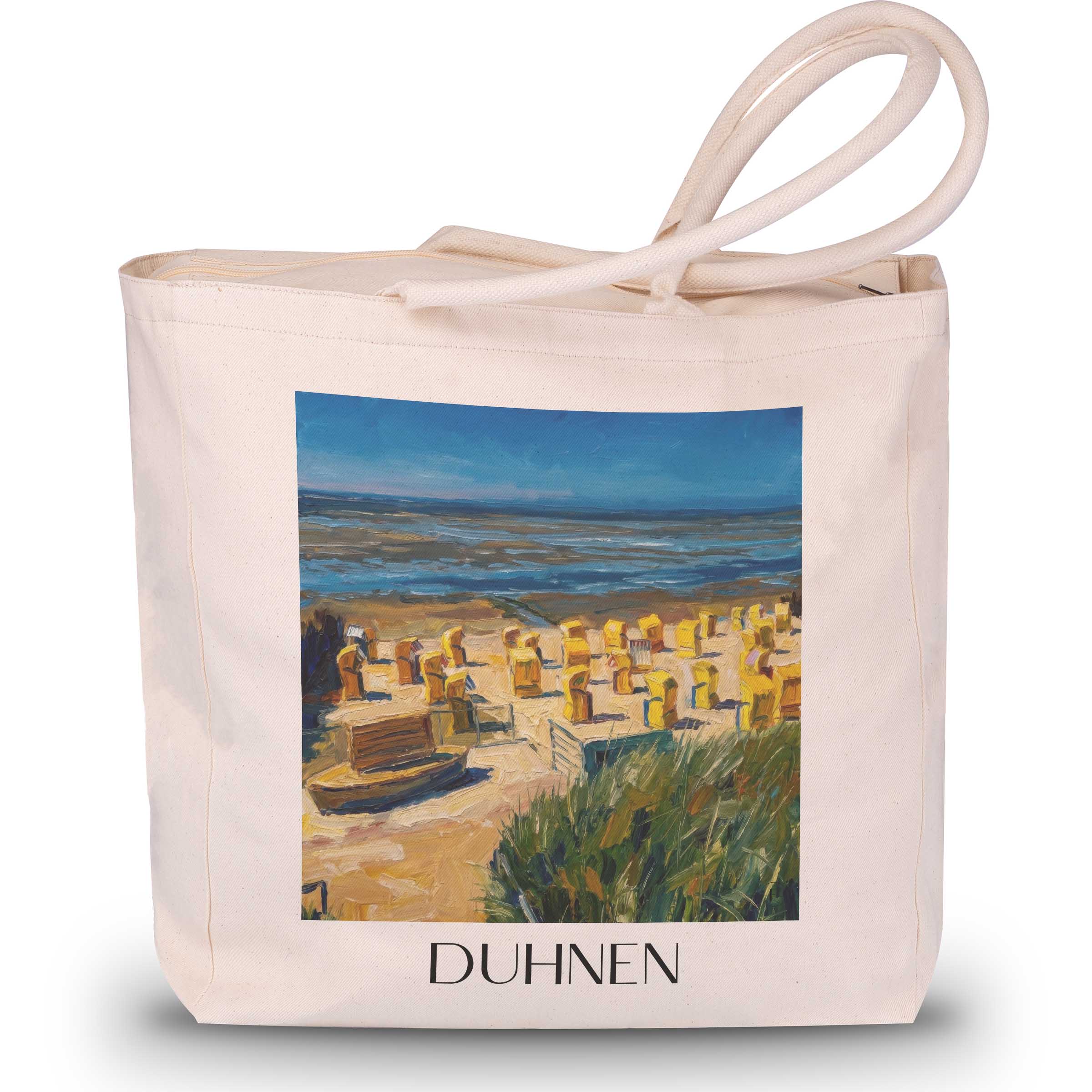 duhnen-nordseeküste-deutschland-einkaufstasche-oil-painting-oelgemaelde