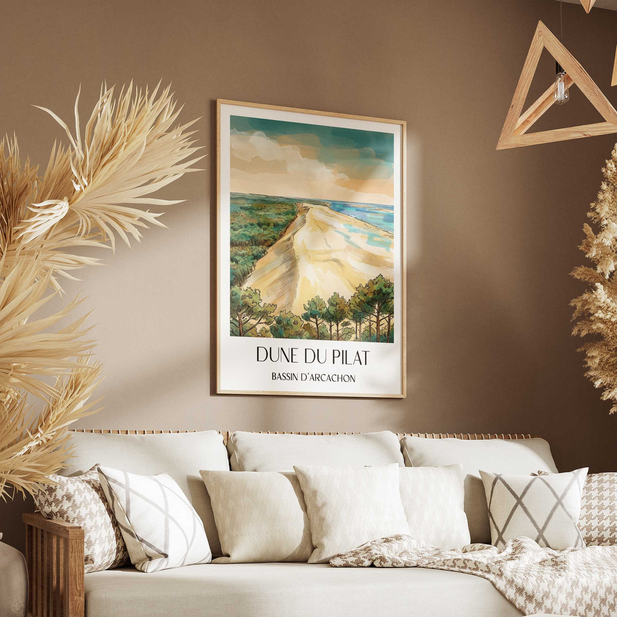 dune-du-pilat-bassin-d'arcachon-frankreich-poster-aquarell