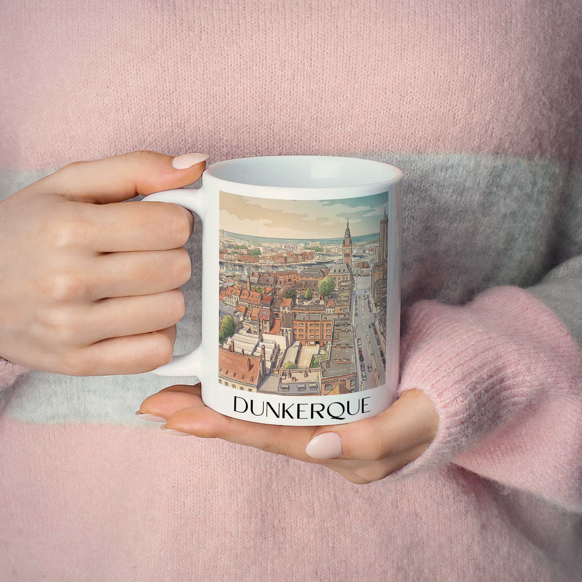 dunkerque-côte-d'opale-frankreich-kaffeebecher-aquarell
