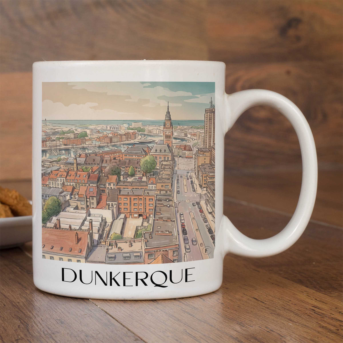 dunkerque-côte-d'opale-frankreich-kaffeebecher-aquarell