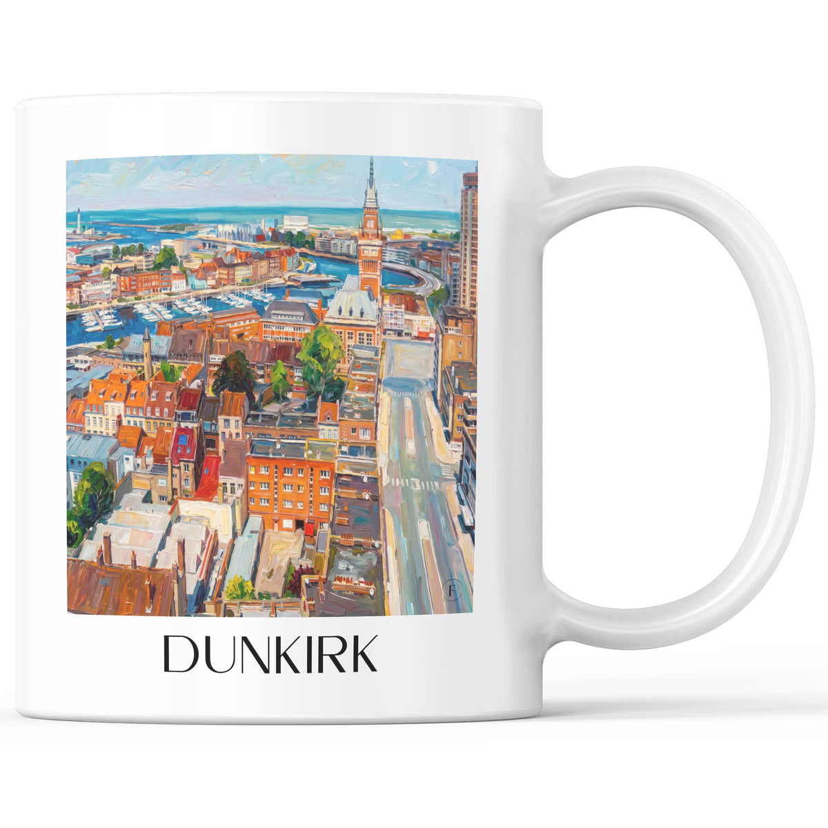 Dunkerque Kaffeebecher - Côte d'Opale - Frankreich Becher - Kaffeetasse im Ölgemälde Stil - favplace
