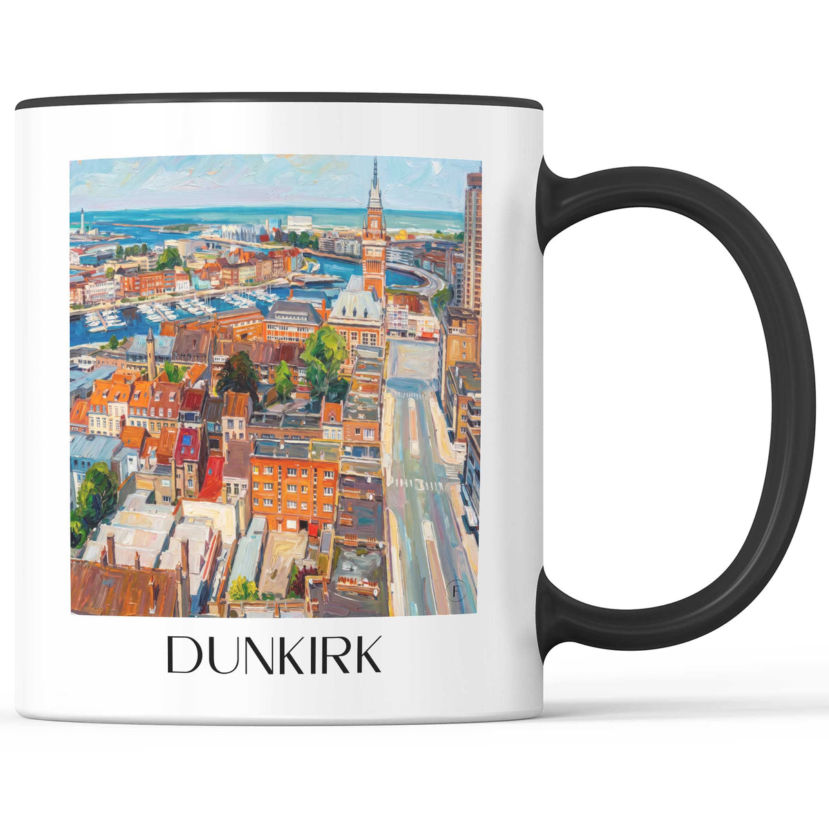 Dunkerque Kaffeebecher - Côte d'Opale - Frankreich Becher - Kaffeetasse im Ölgemälde Stil - favplace